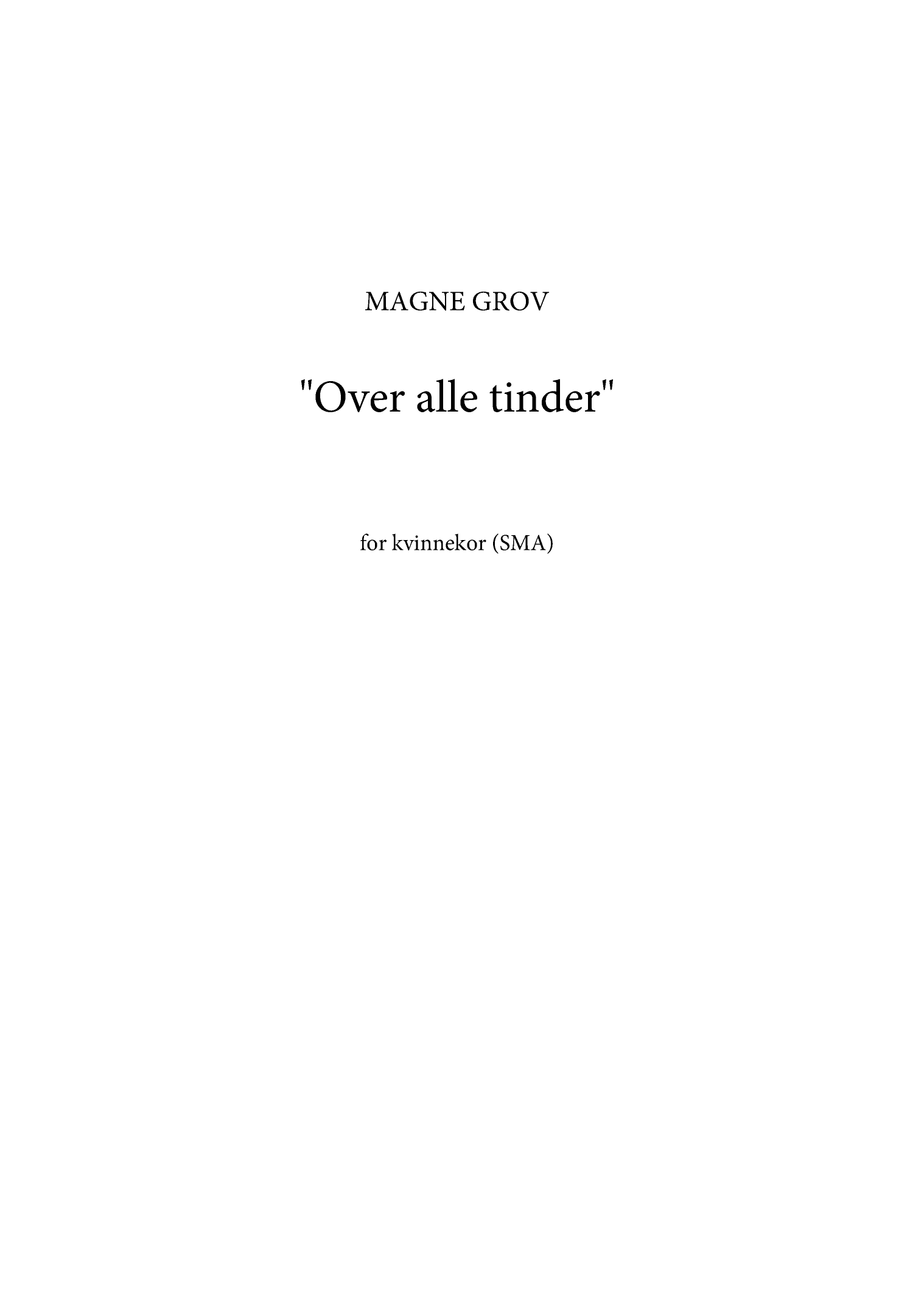 Over alle tinder