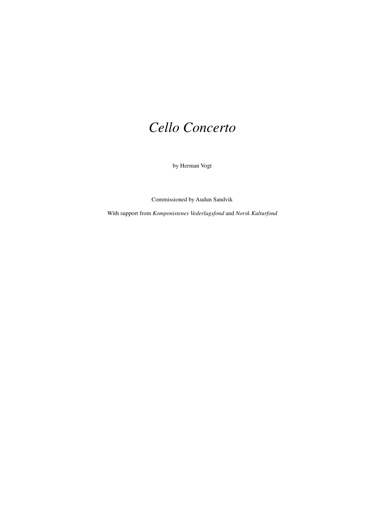 Cello Concerto