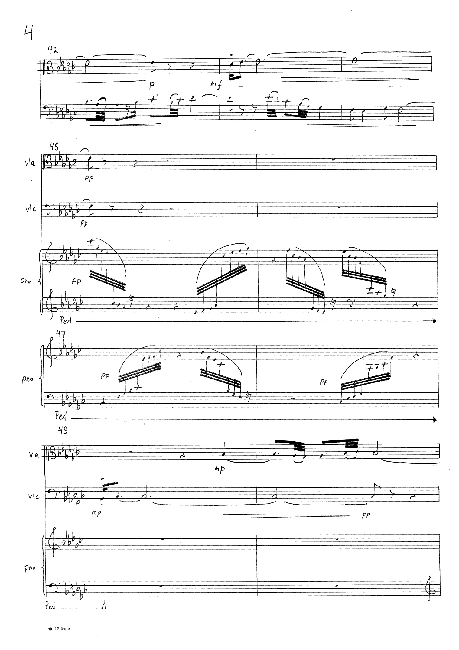 Songs of the Silence - For viola, cello and piano, op. 175 b - Image 6