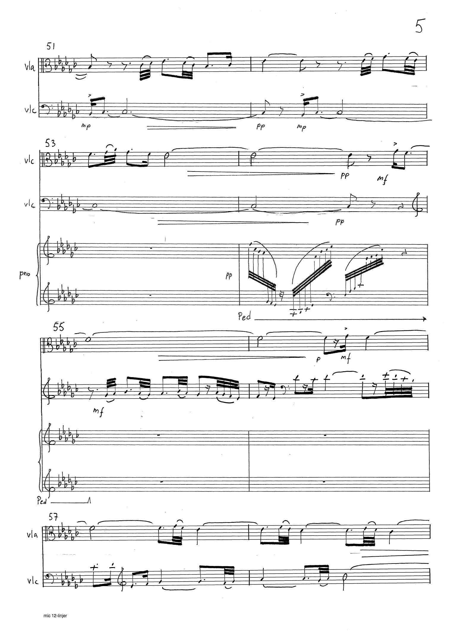 Songs of the Silence - For viola, cello and piano, op. 175 b - Image 7