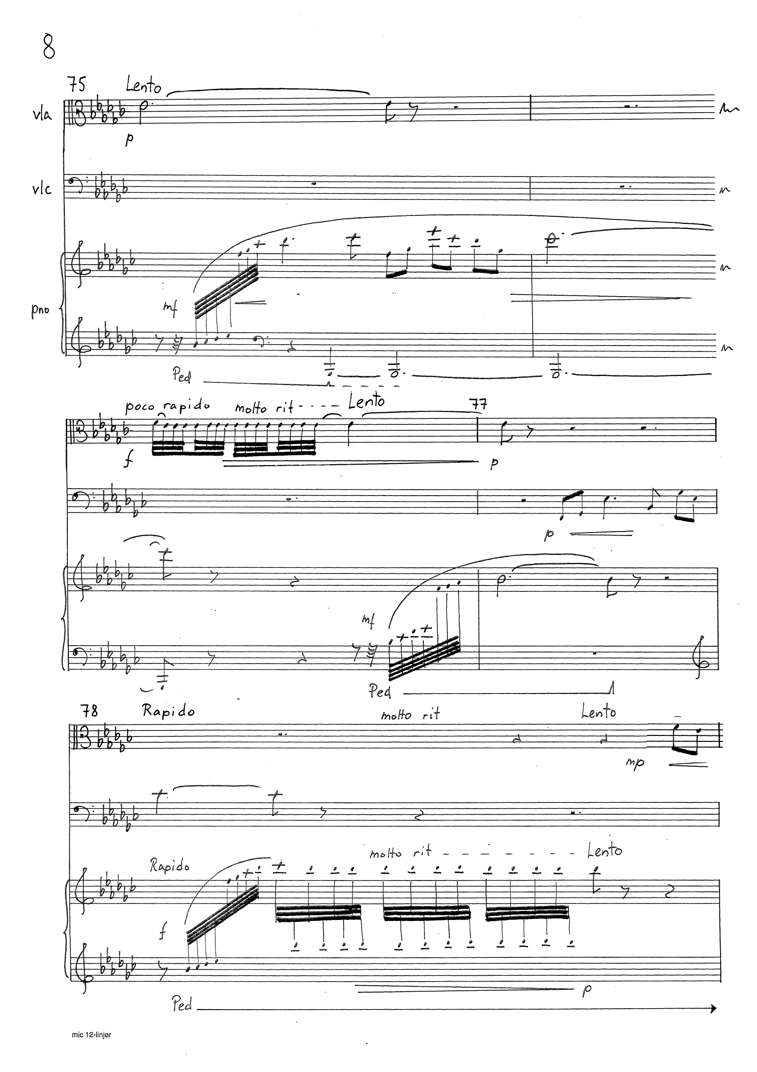 Songs of the Silence - For viola, cello and piano, op. 175 b - Image 10