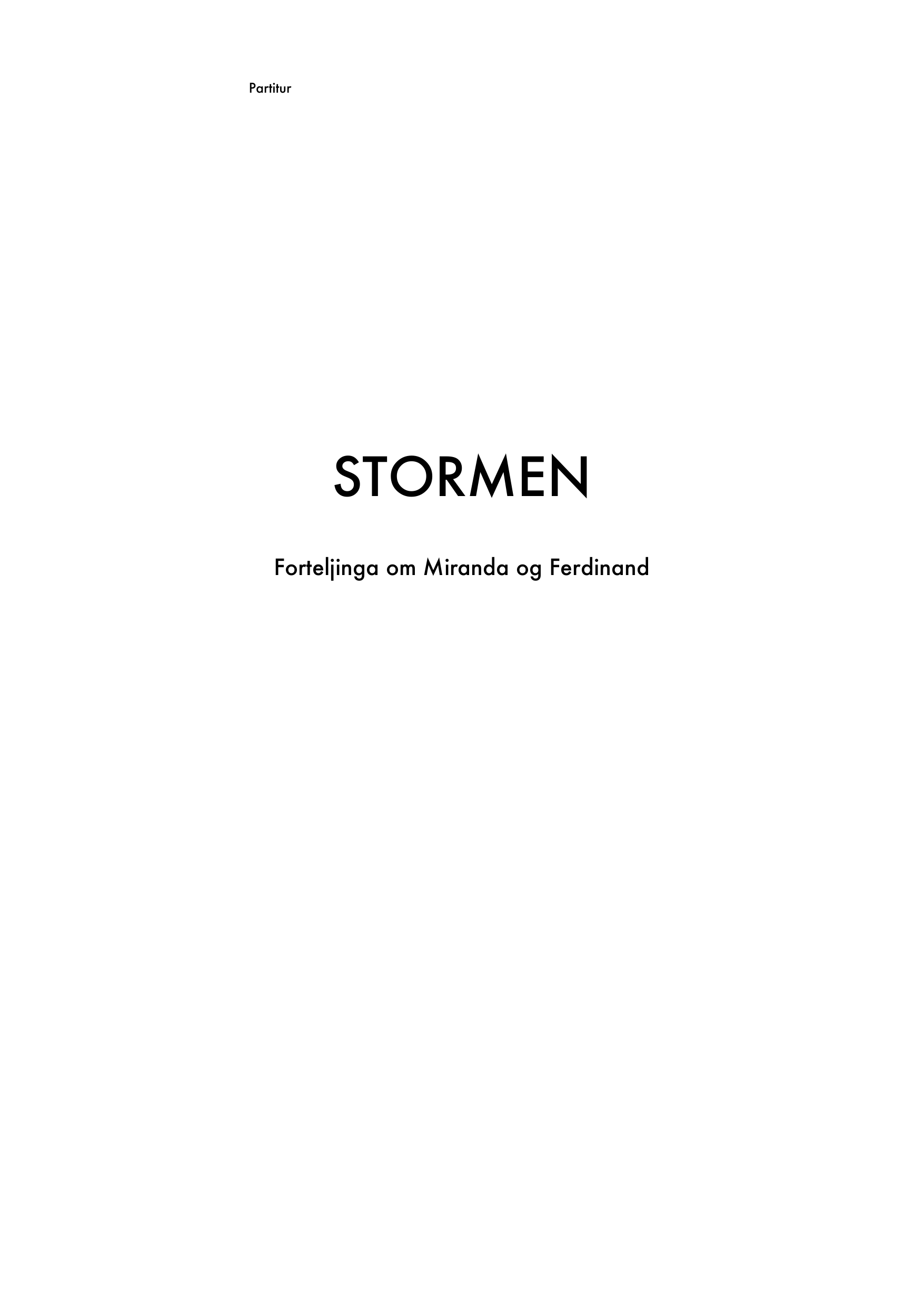 Stormen - Forteljinga om Miranda og Ferdinand