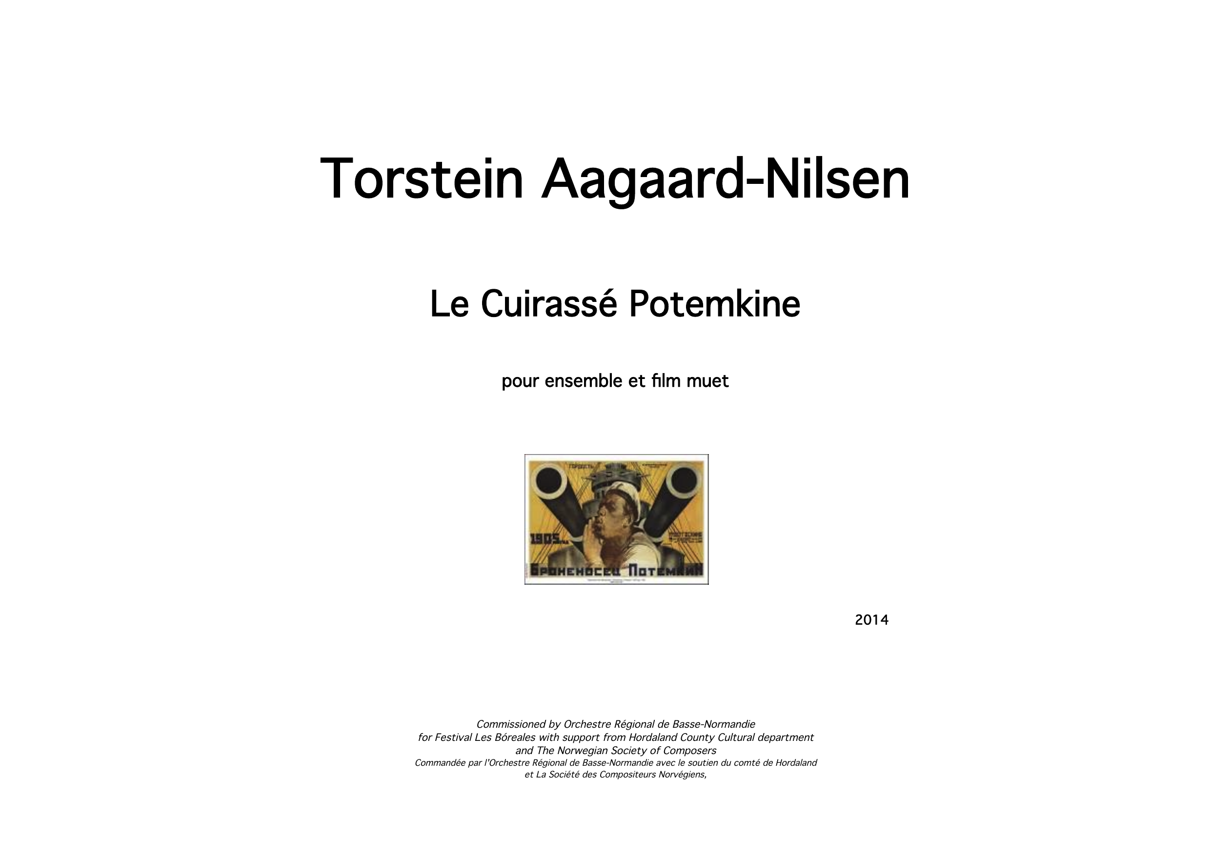 Le Cuirassé Potemkine - pour ensemble et film muet