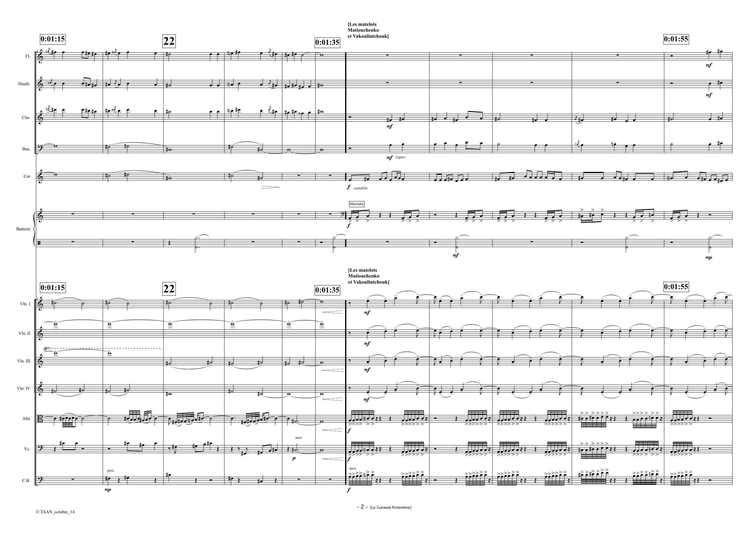 Le Cuirassé Potemkine - pour ensemble et film muet - Bilde 3