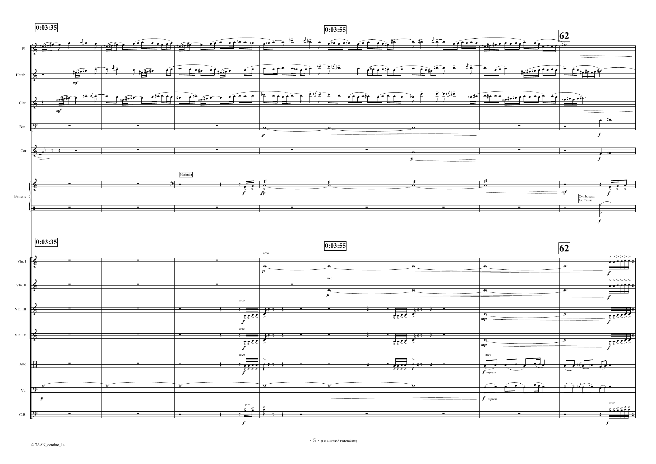Le Cuirassé Potemkine - pour ensemble et film muet - Bilde 6