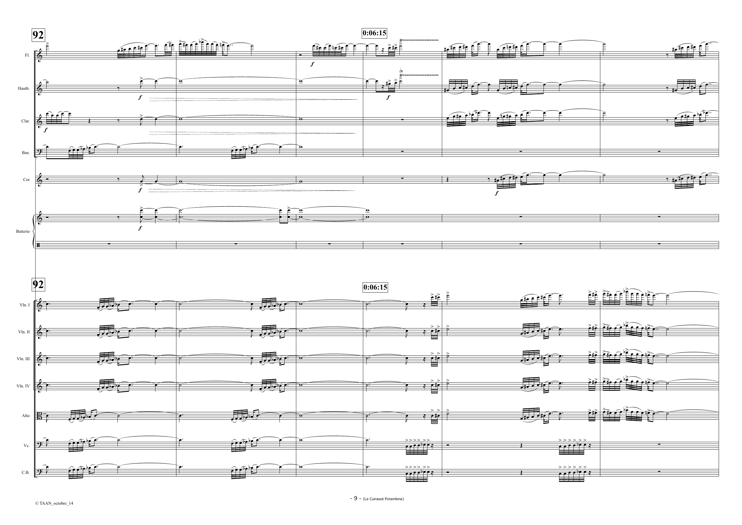 Le Cuirassé Potemkine - pour ensemble et film muet - Bilde 10
