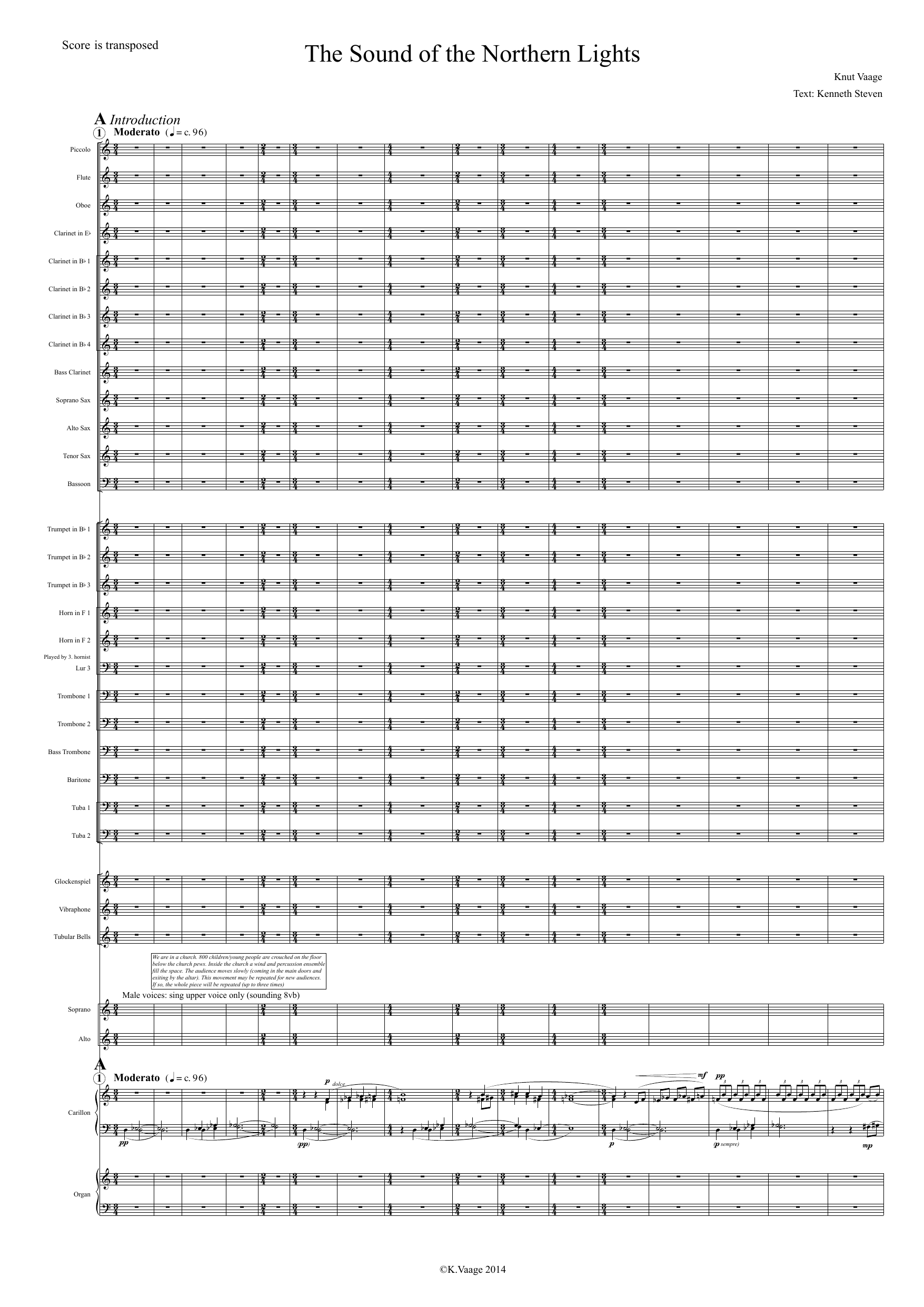 The Sound of the Northern Lights - For children/youth choir, carillion, church organ and wind ensemble - Image 3