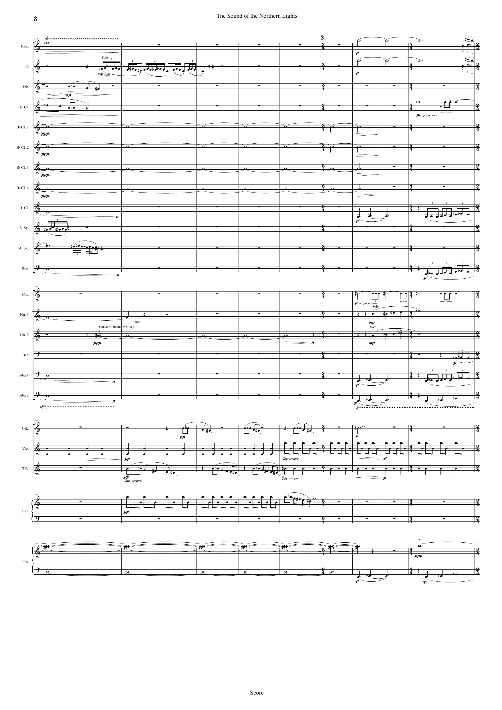 The Sound of the Northern Lights - For children/youth choir, carillion, church organ and wind ensemble - Image 8