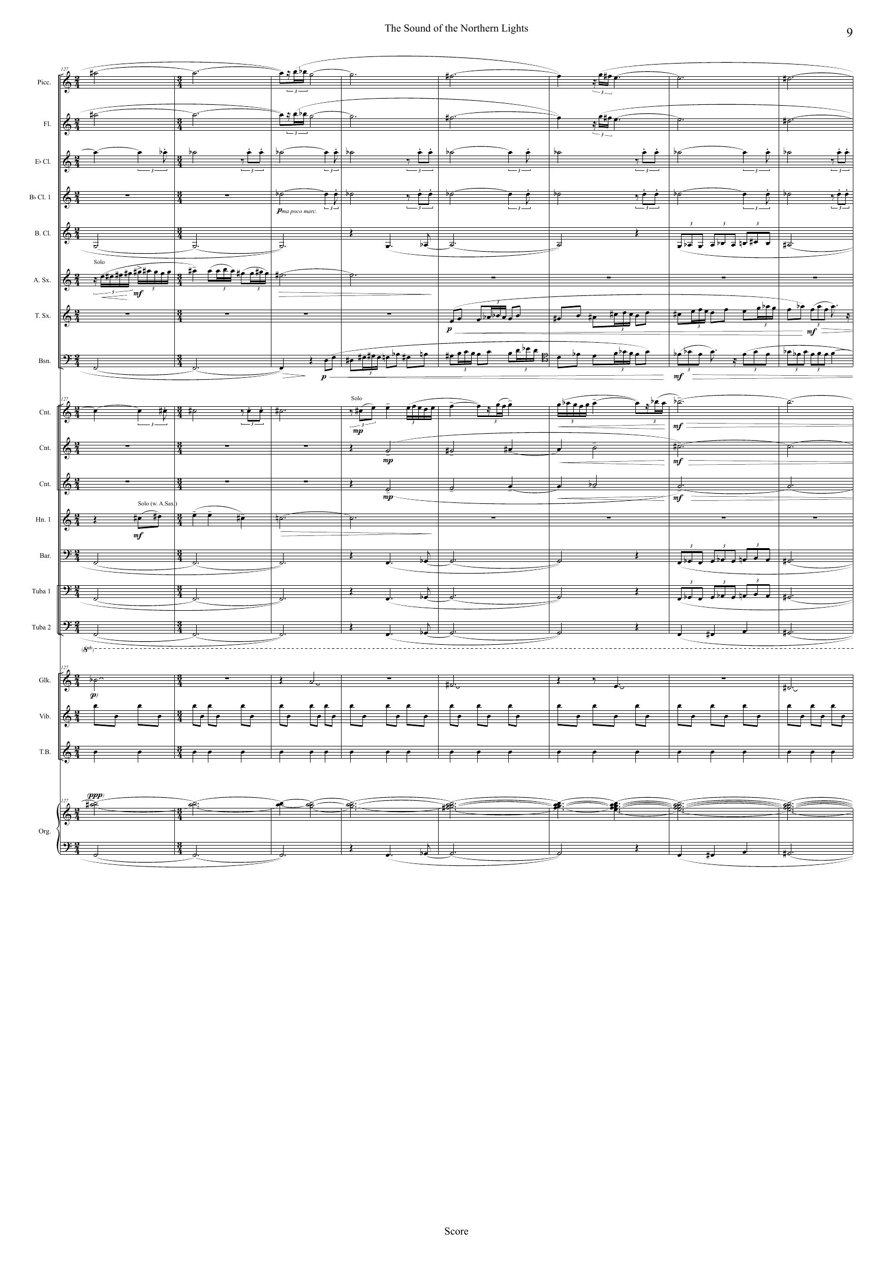 The Sound of the Northern Lights - For children/youth choir, carillion, church organ and wind ensemble - Image 9