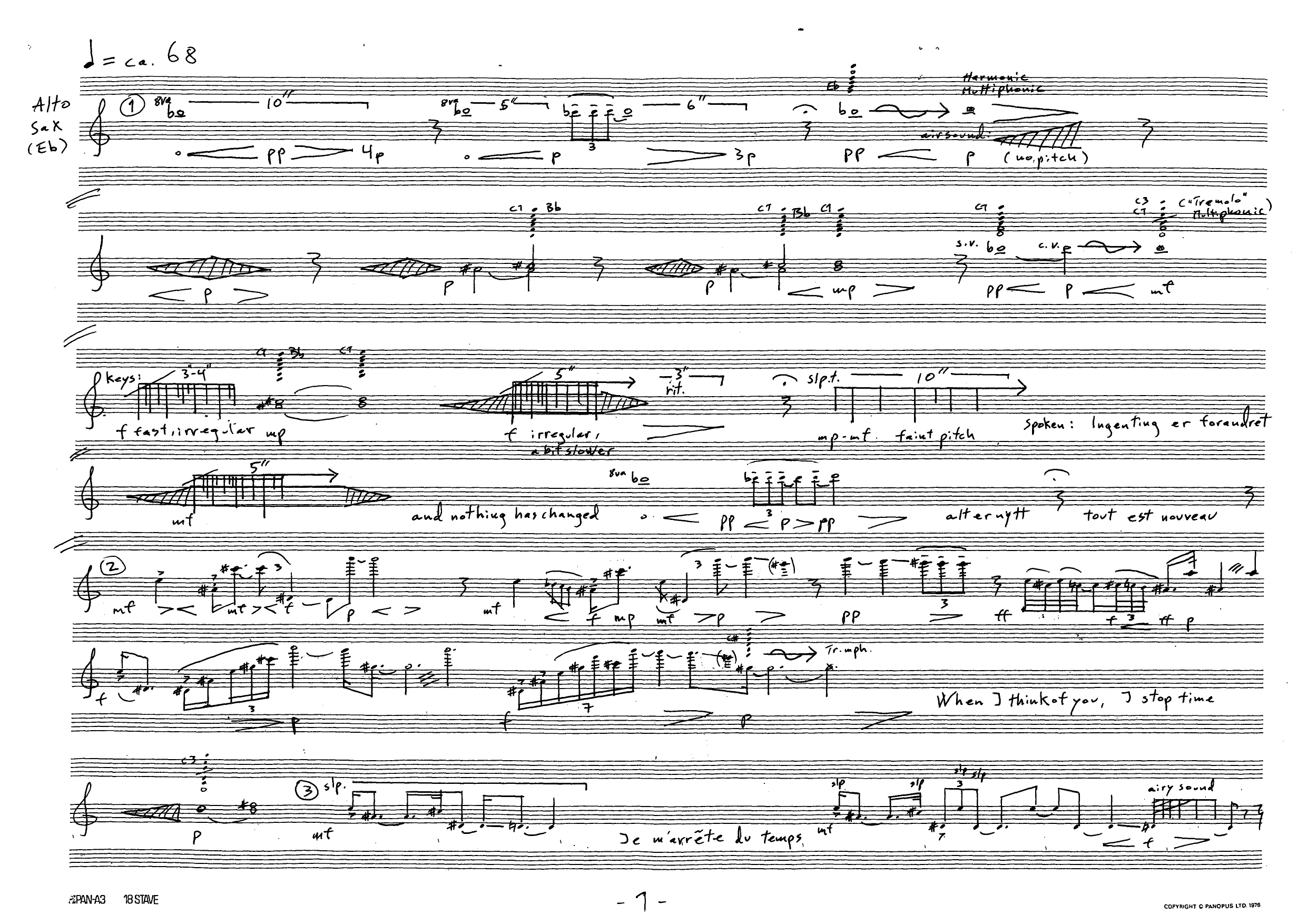 Nothing has Changed Everything is New - For alto saxophone - Image 3