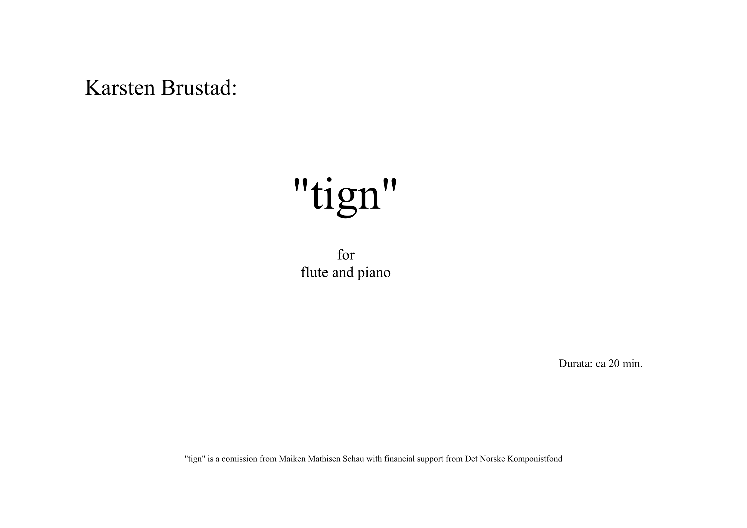 "tign" - For flute and piano