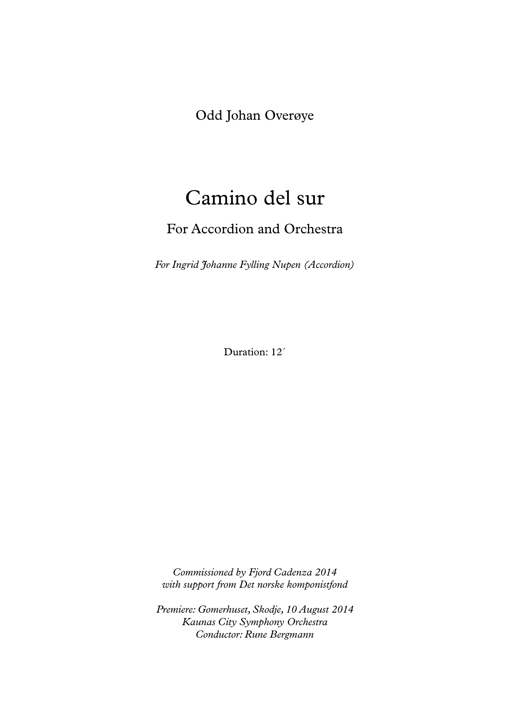 Camino del sur - For accordion and orchestra - Bilde 3