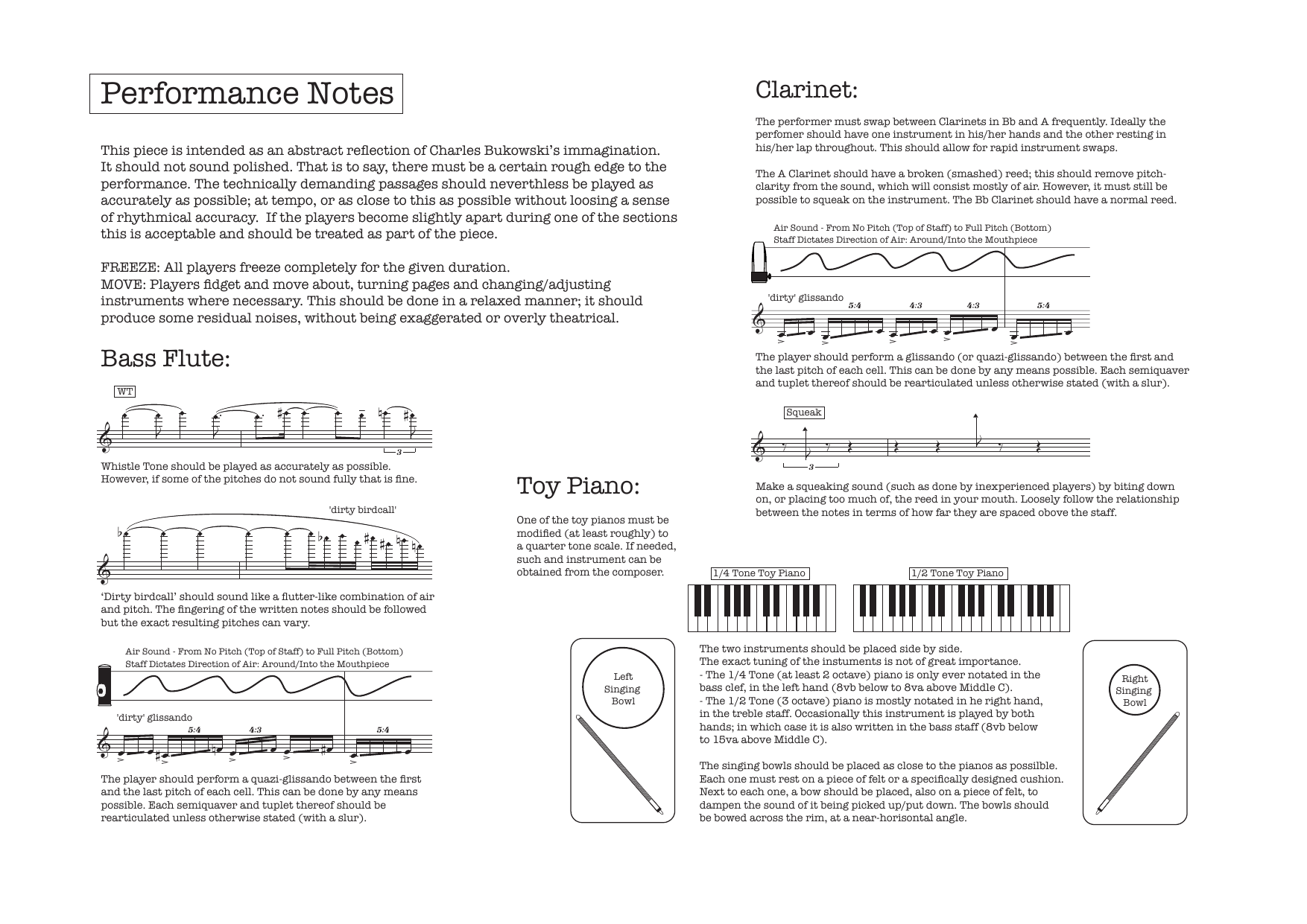 out the dirty window - for bass flute, clarinets in A and Bb, and toy pianos - Image 3