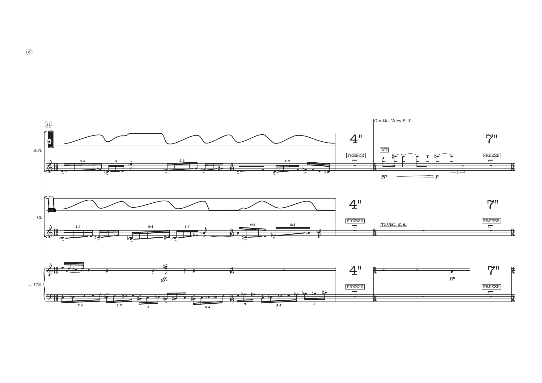 out the dirty window - for bass flute, clarinets in A and Bb, and toy pianos - Image 6
