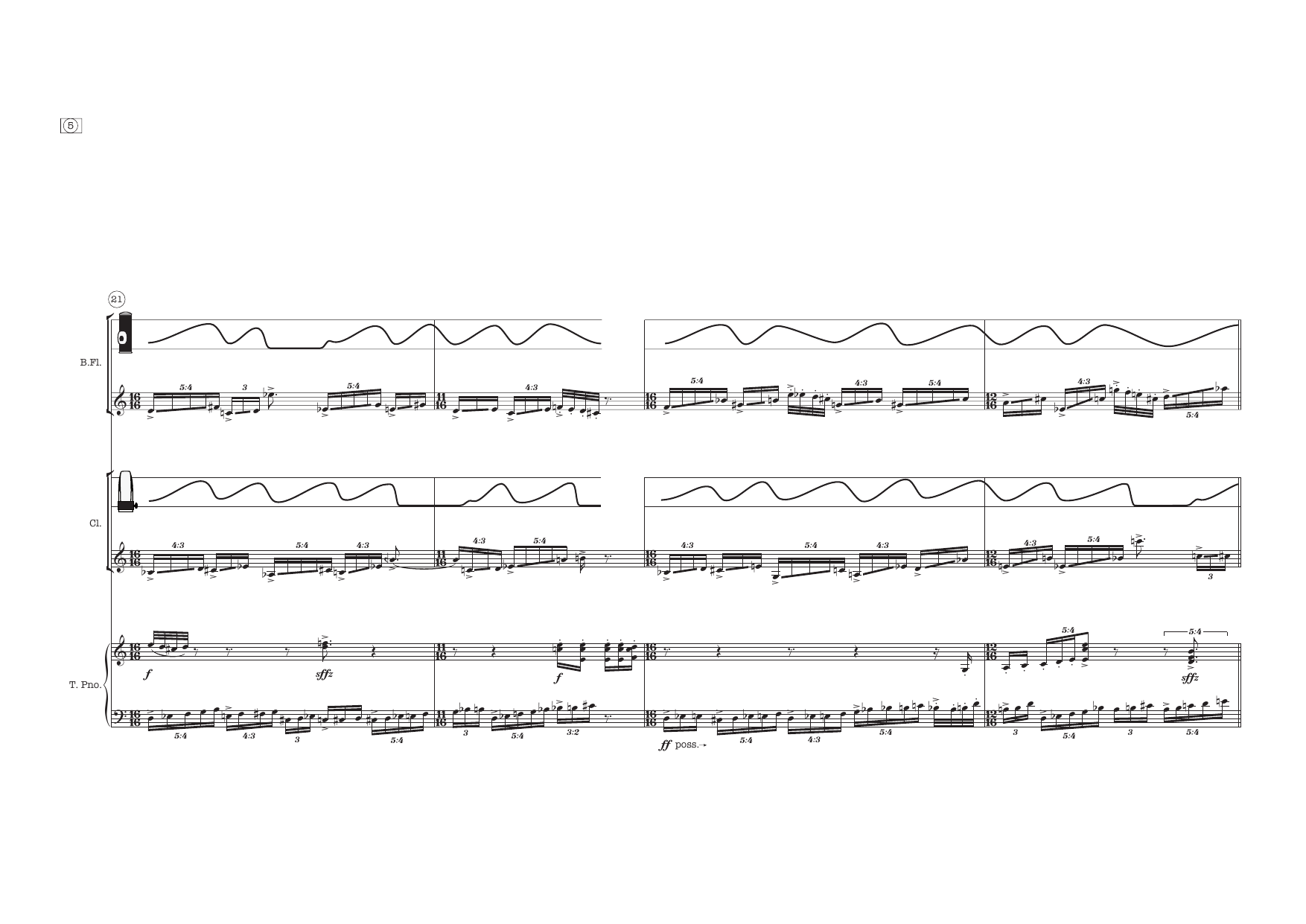 out the dirty window - for bass flute, clarinets in A and Bb, and toy pianos - Image 8
