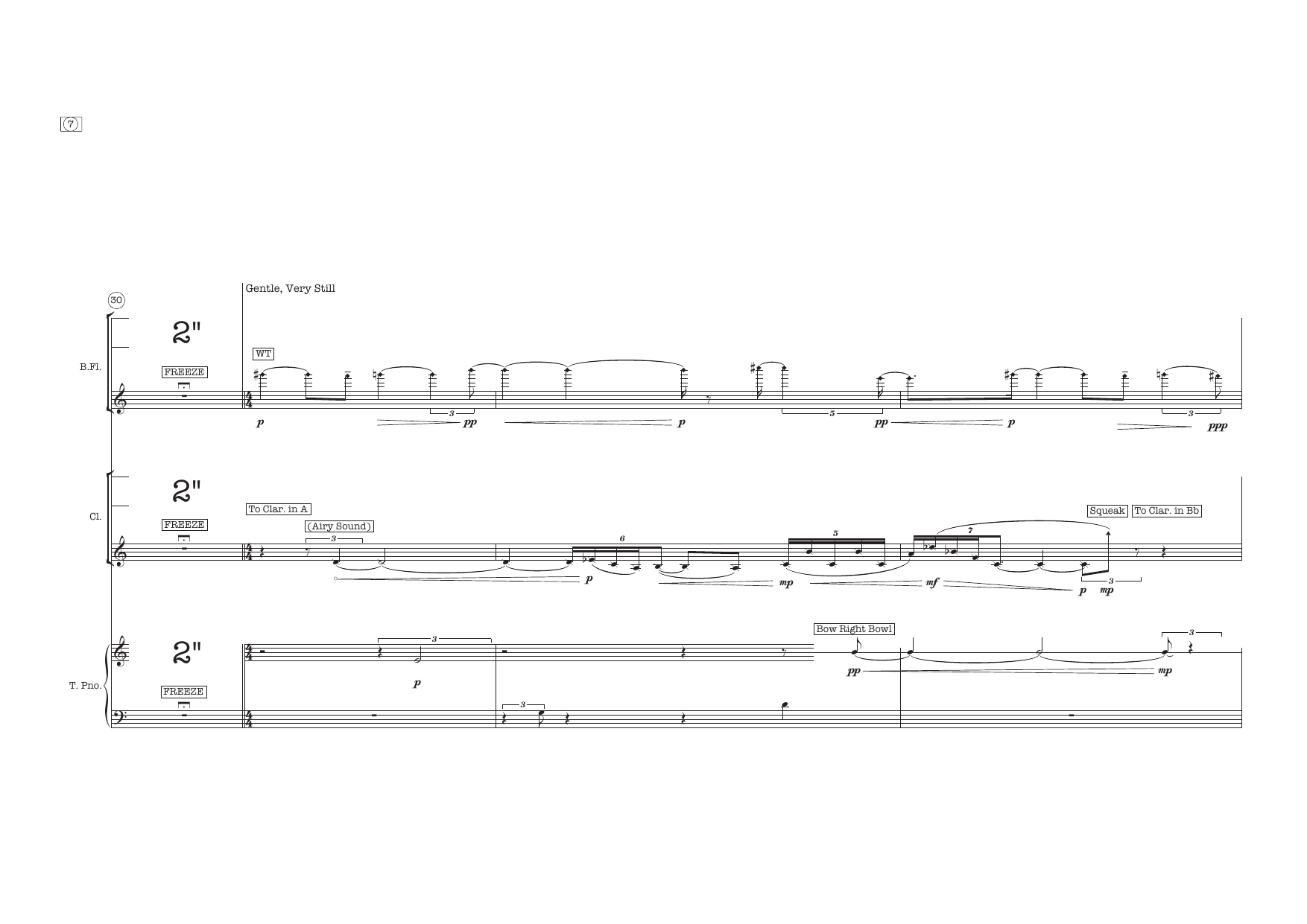 out the dirty window - for bass flute, clarinets in A and Bb, and toy pianos - Image 10