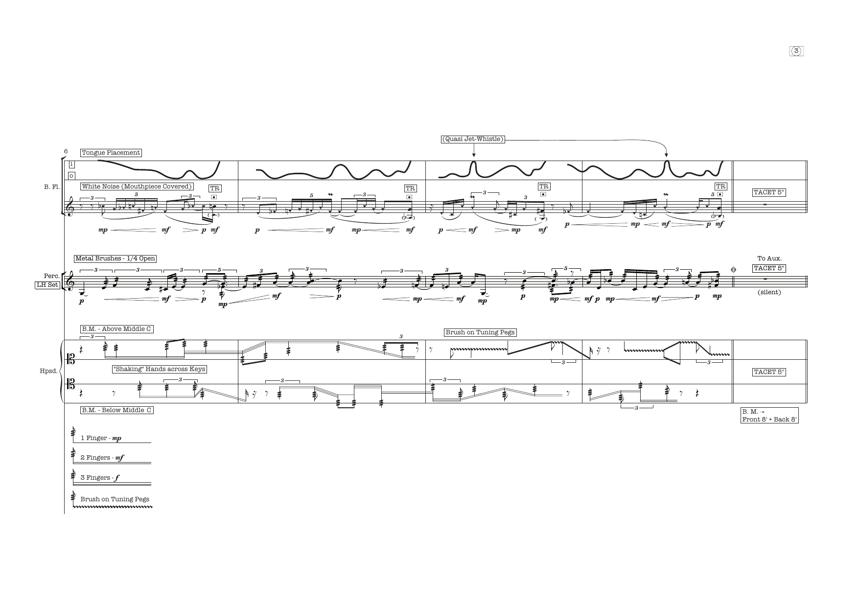 privacy of mind - for bass flute, percussion, and harpsichord - Image 7