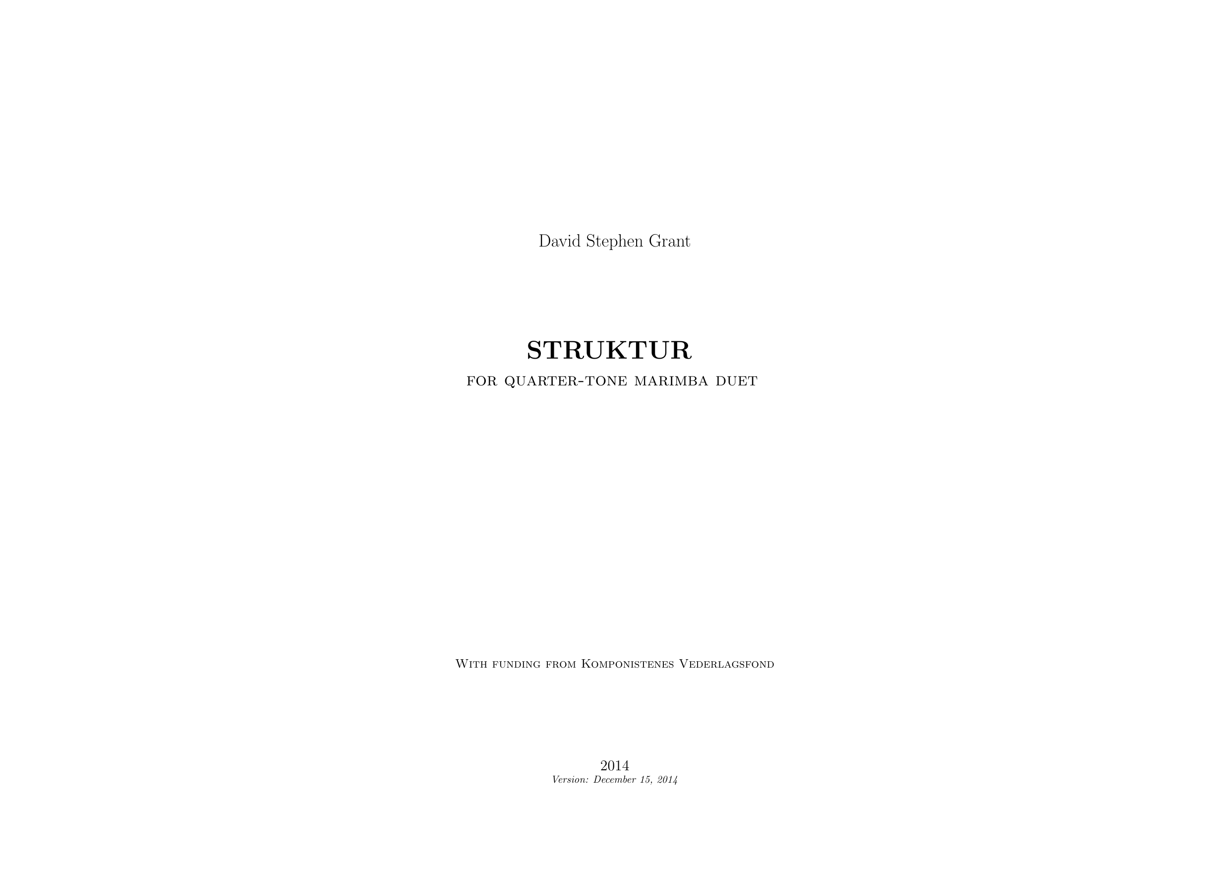 Struktur - For quarter-tone marimba duet