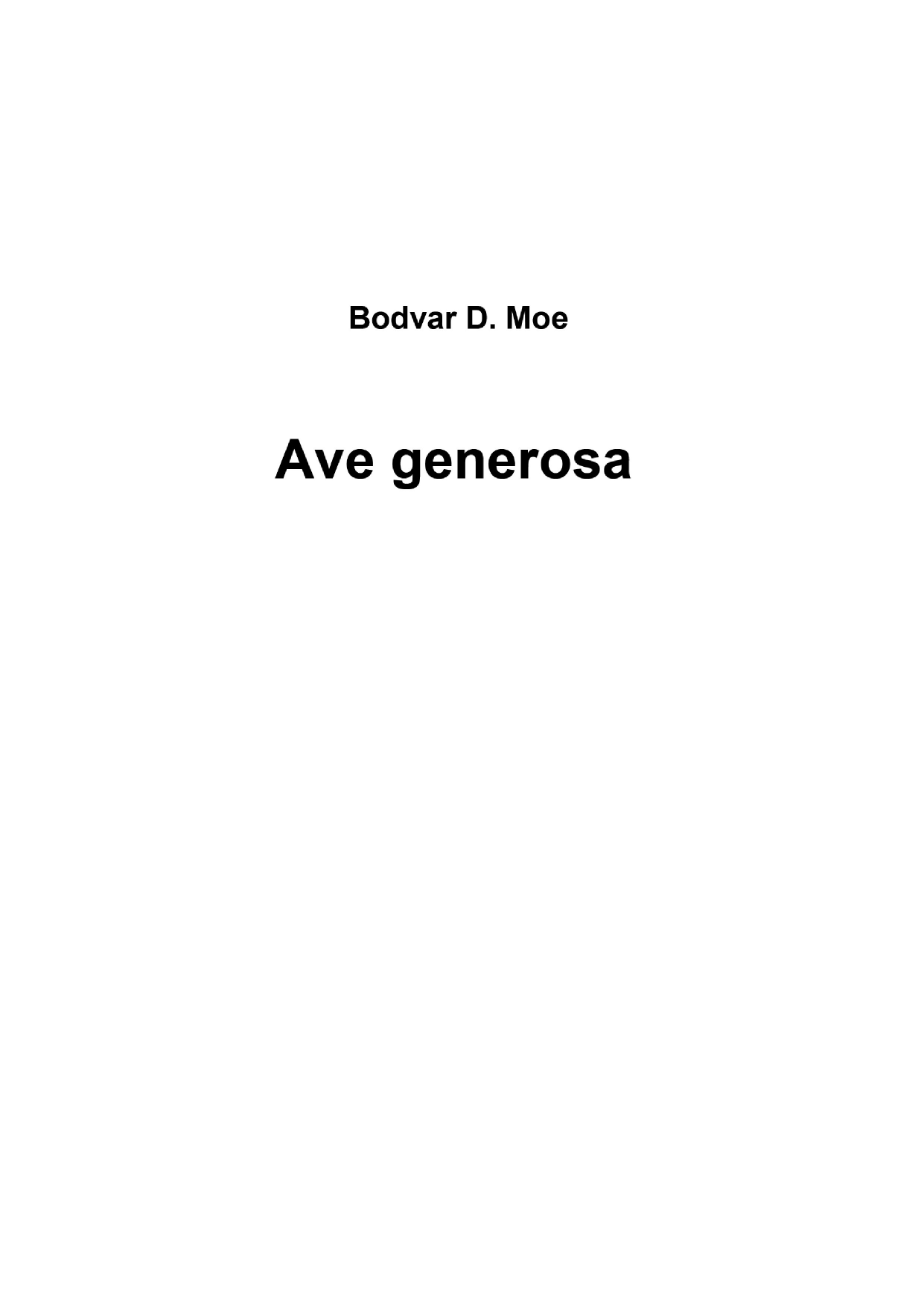 Ave generosa
