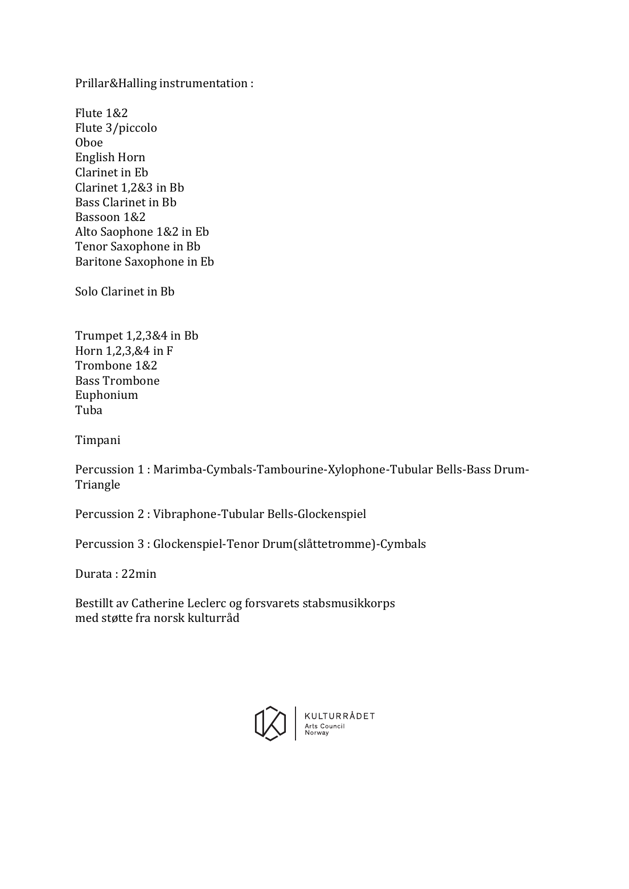 Prillar & Halling - For solo clarinet in Bb and wind band - Image 2