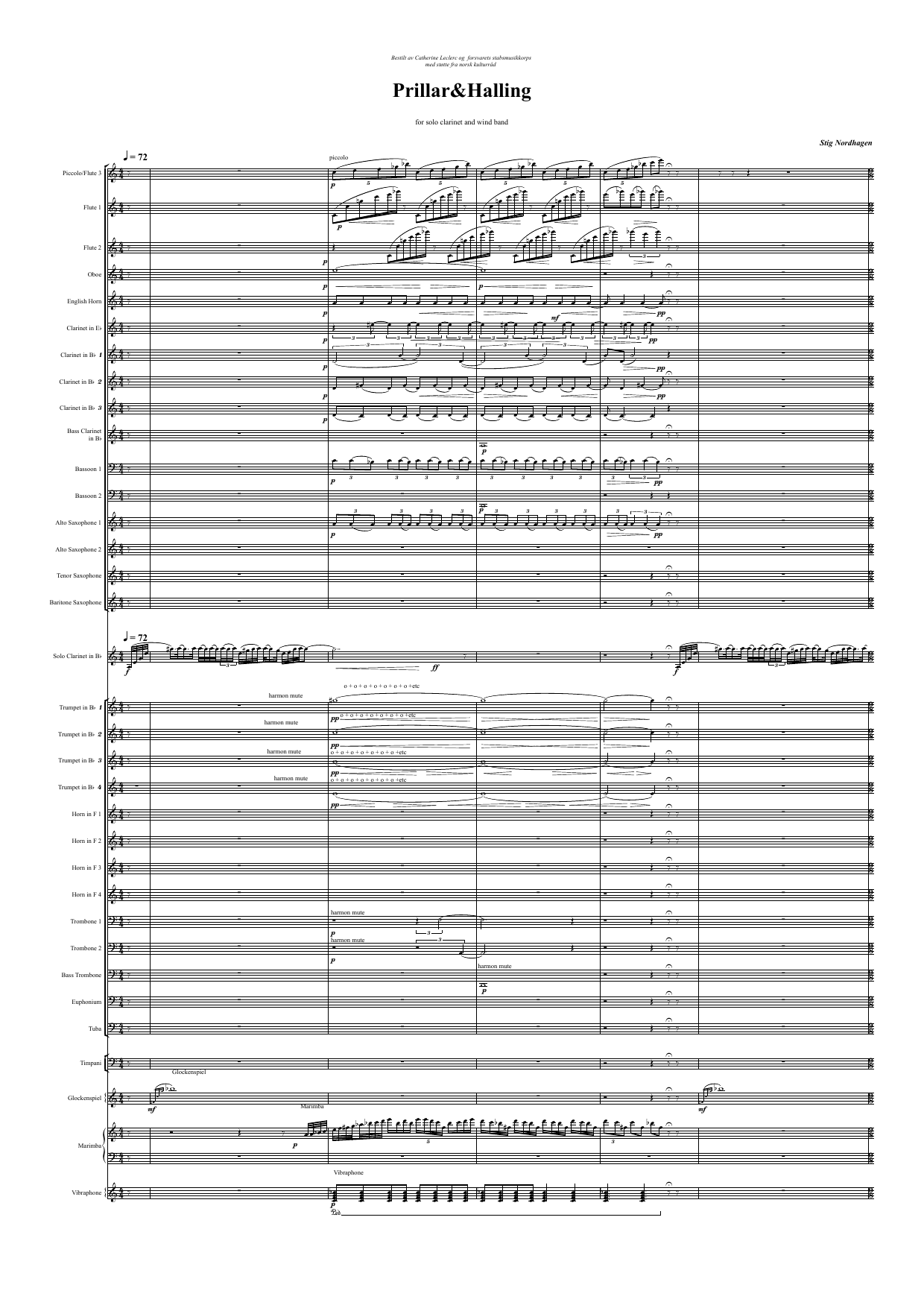 Prillar & Halling - For solo clarinet in Bb and wind band - Image 4