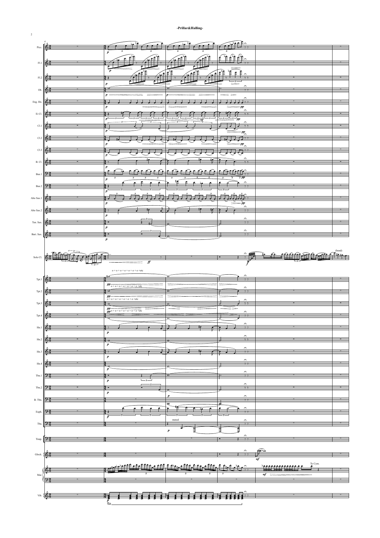 Prillar & Halling - For solo clarinet in Bb and wind band - Image 5