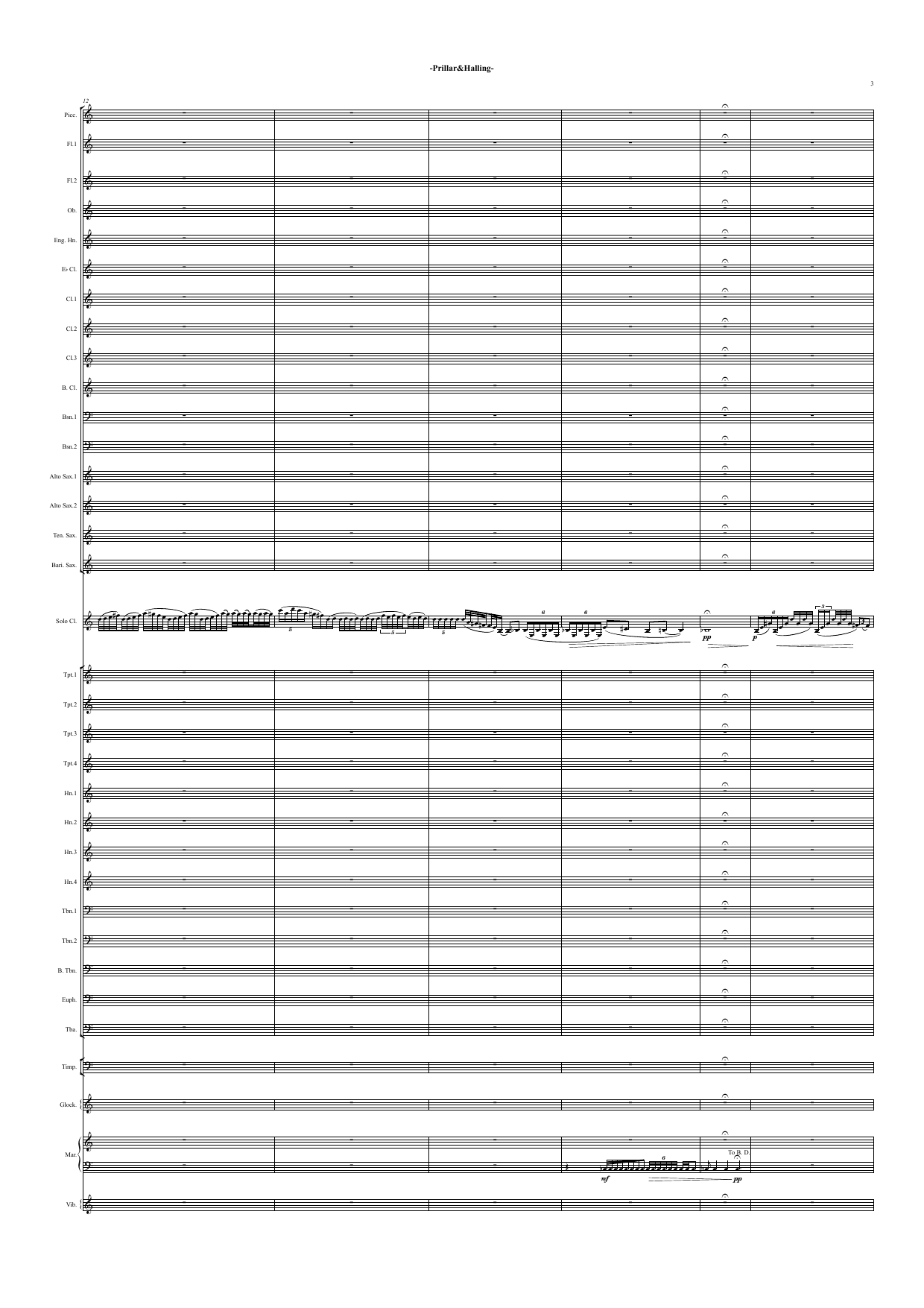 Prillar & Halling - For solo clarinet in Bb and wind band - Image 6