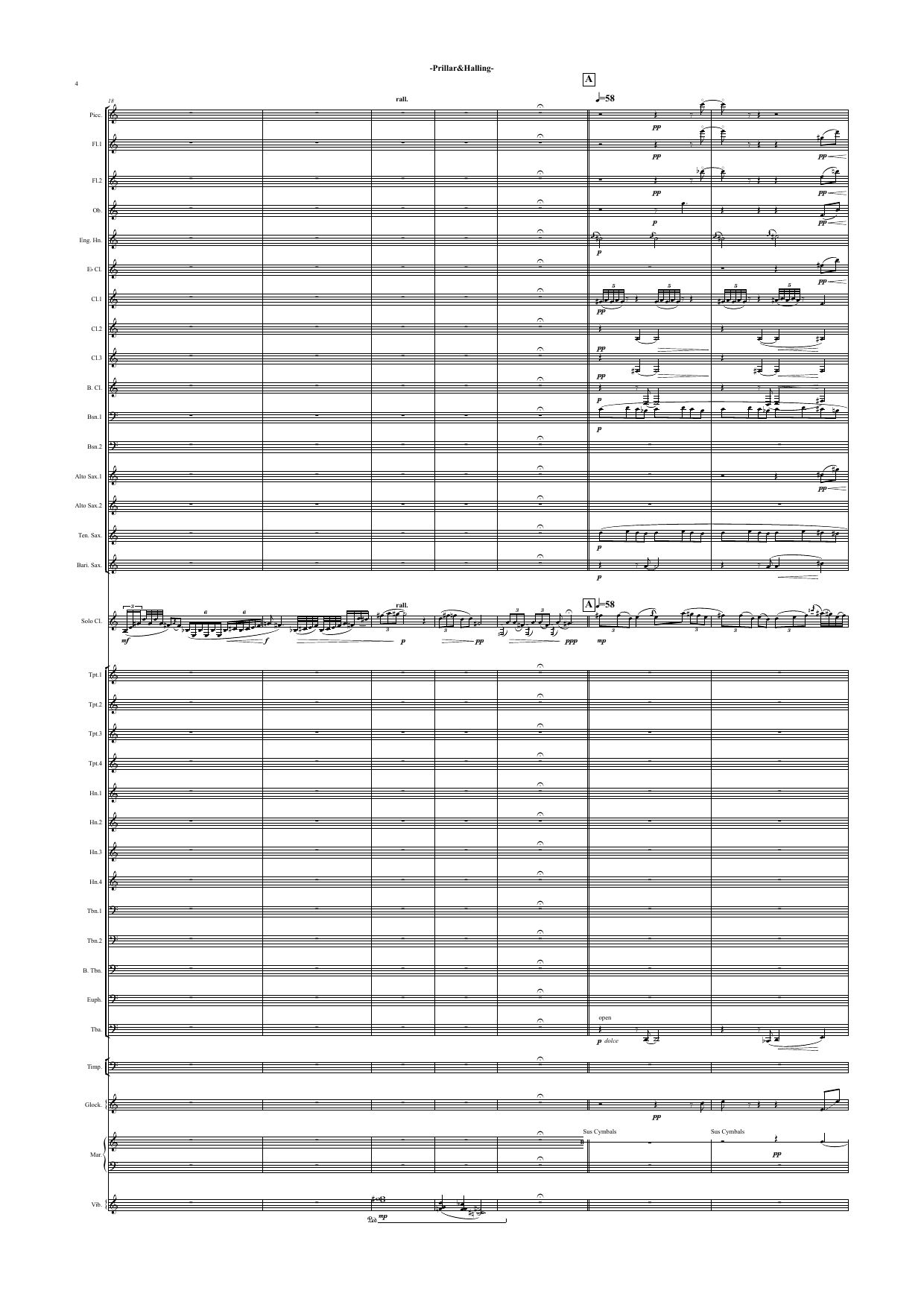 Prillar & Halling - For solo clarinet in Bb and wind band - Image 7