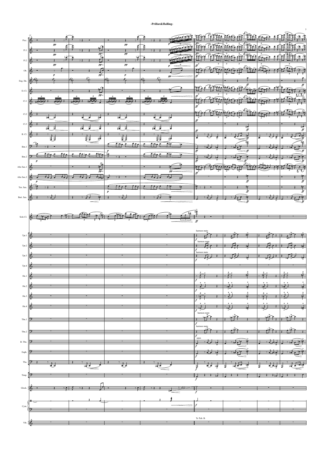 Prillar & Halling - For solo clarinet in Bb and wind band - Image 8