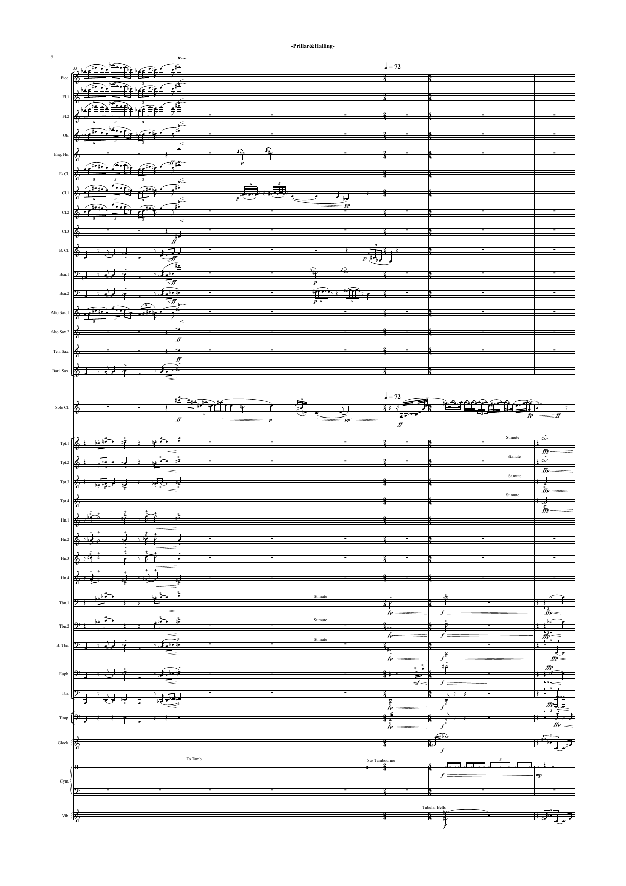 Prillar & Halling - For solo clarinet in Bb and wind band - Image 9