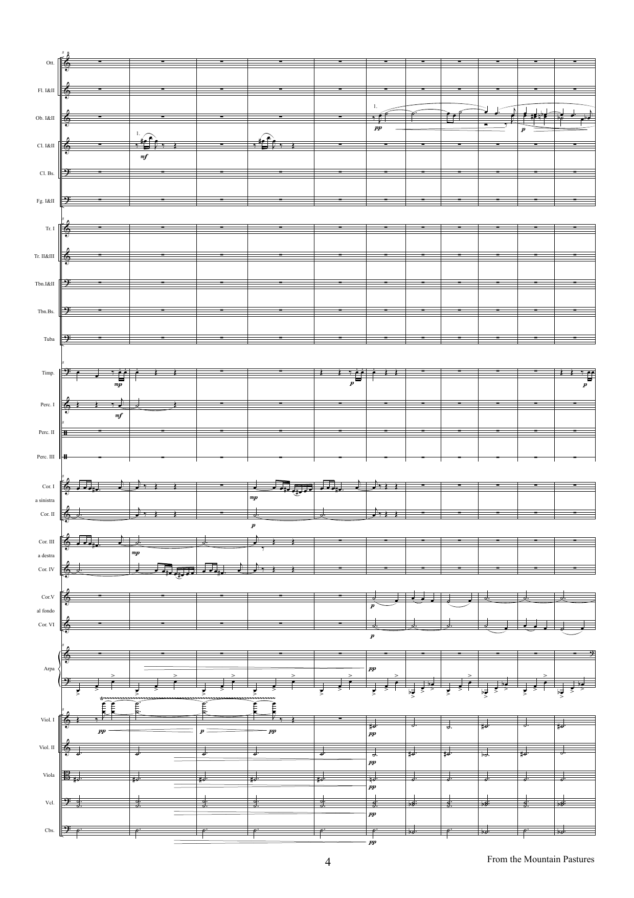 Horns in Landscape - Three Historical Pieces for Six Horns and Orchestra, op. 118 - Image 4