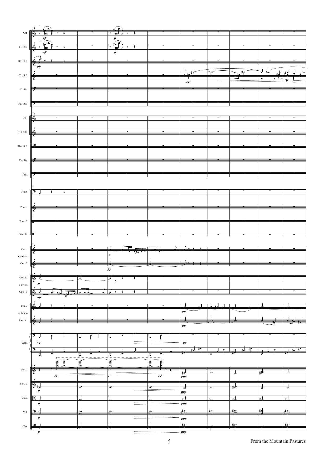 Horns in Landscape - Three Historical Pieces for Six Horns and Orchestra, op. 118 - Image 5
