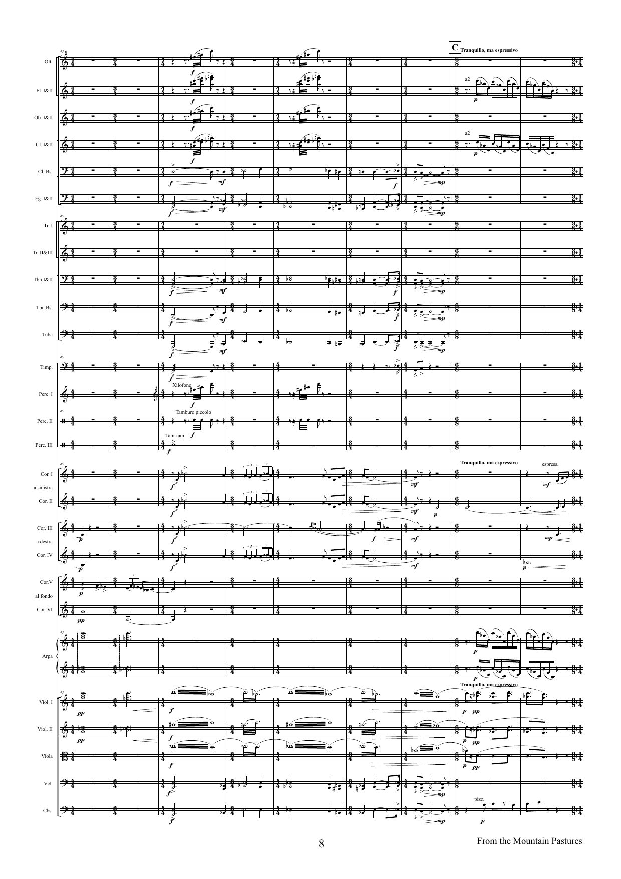Horns in Landscape - Three Historical Pieces for Six Horns and Orchestra, op. 118 - Image 8