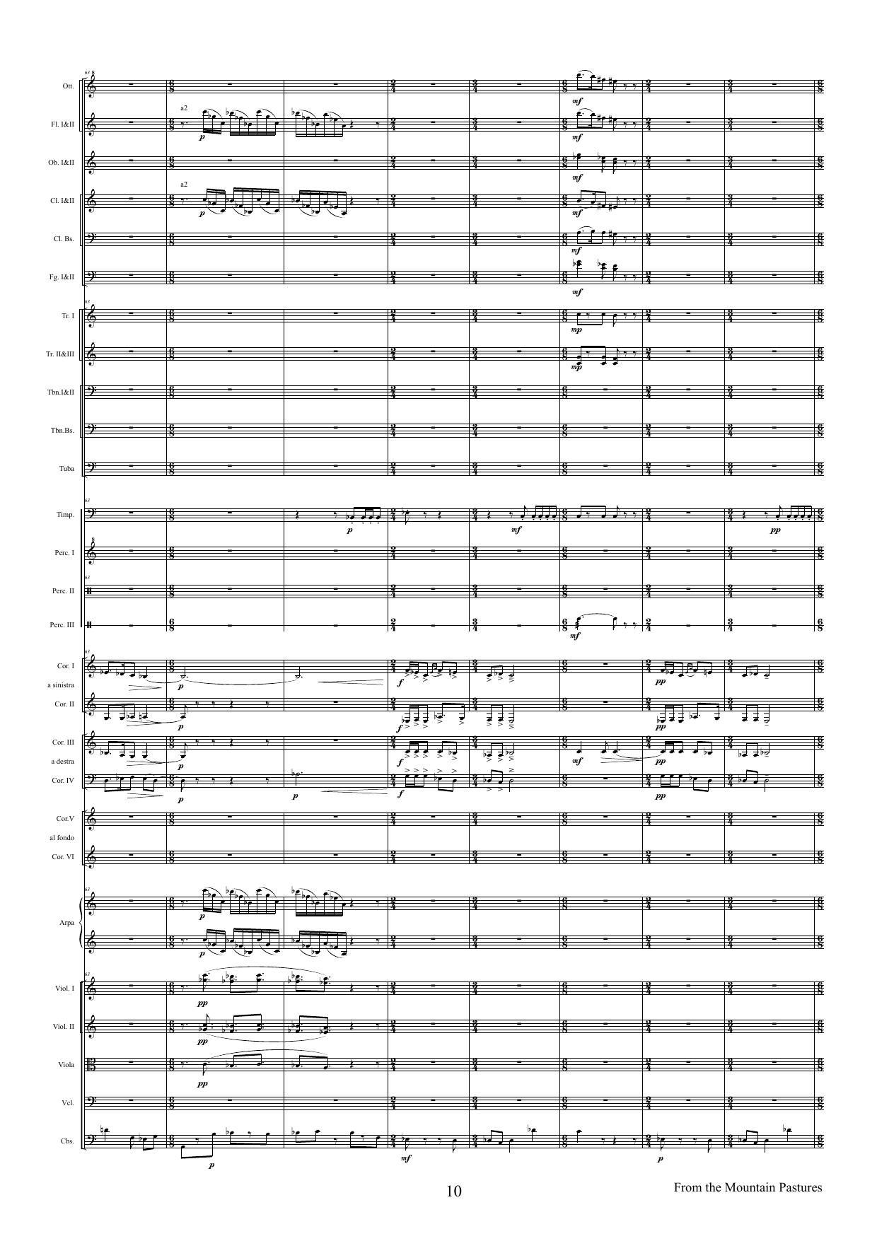 Horns in Landscape - Three Historical Pieces for Six Horns and Orchestra, op. 118 - Image 10