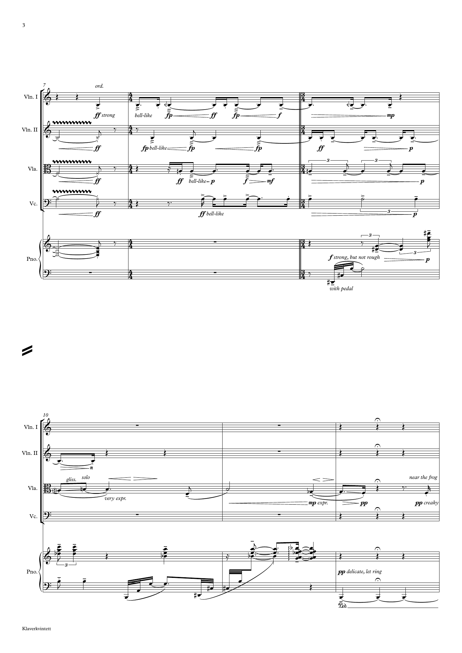 Klaverkvintett - for piano and string quartet - Image 4