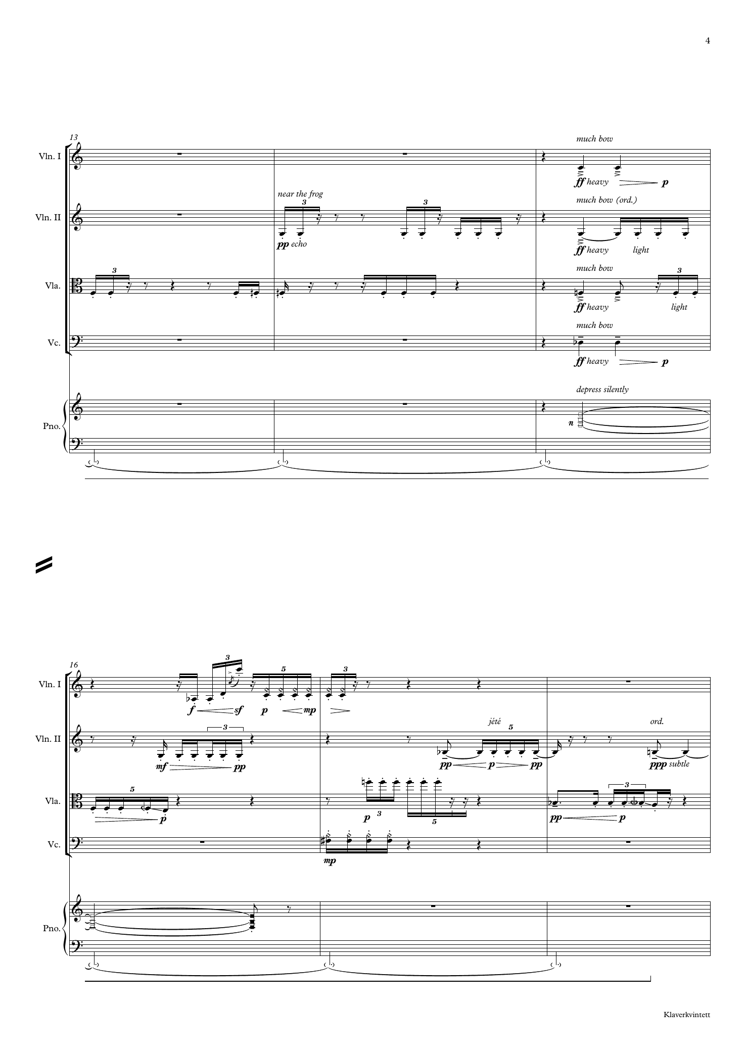 Klaverkvintett - for piano and string quartet - Image 5