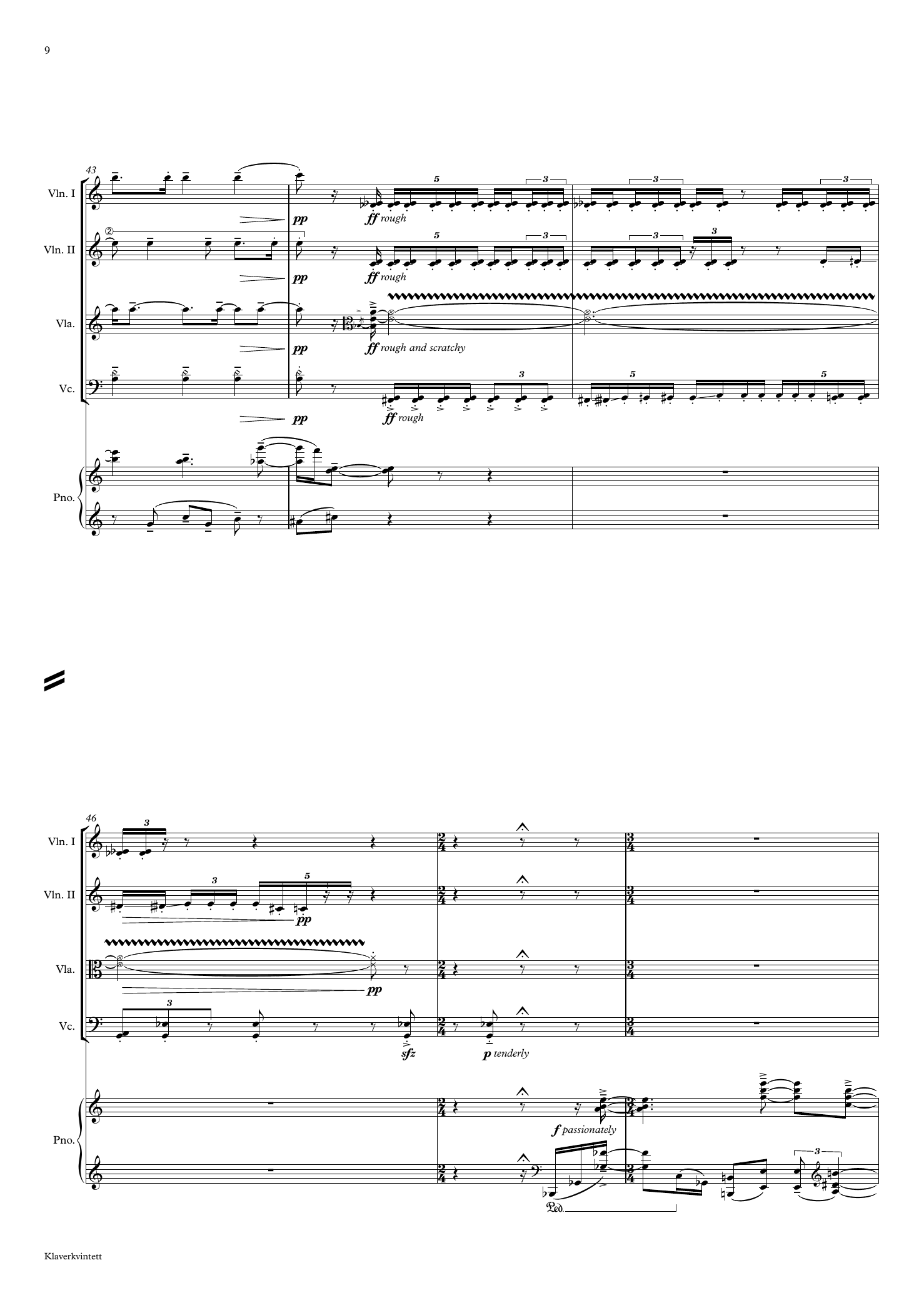 Klaverkvintett - for piano and string quartet - Image 10