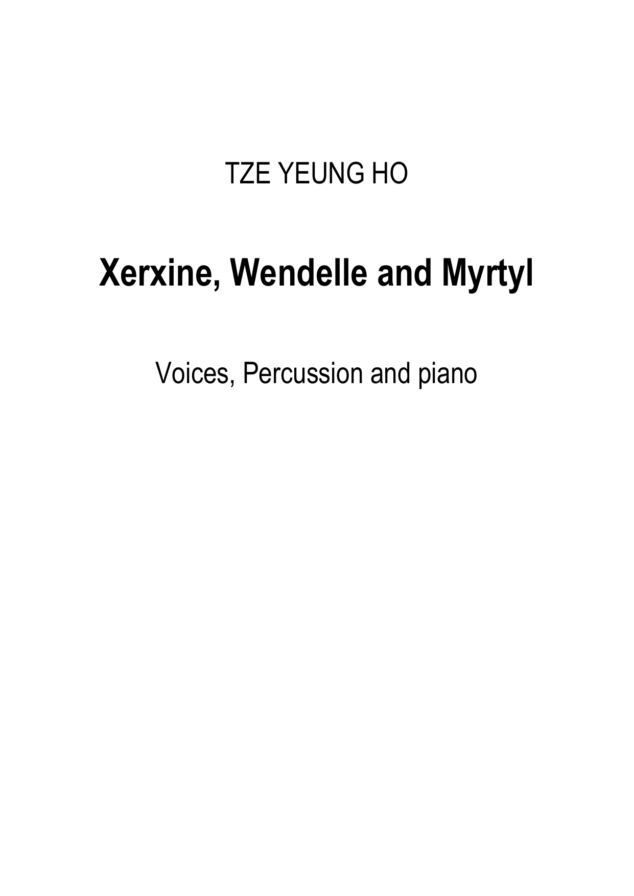 Xerxine, Wendelle and Myrtyl - an operetta scene