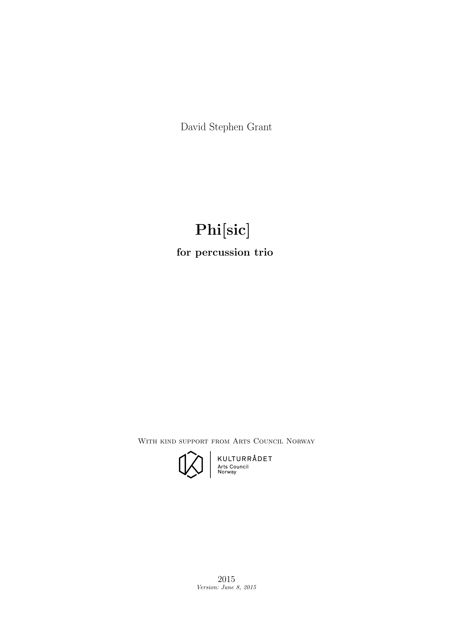 Phi[sic] - For percussion trio