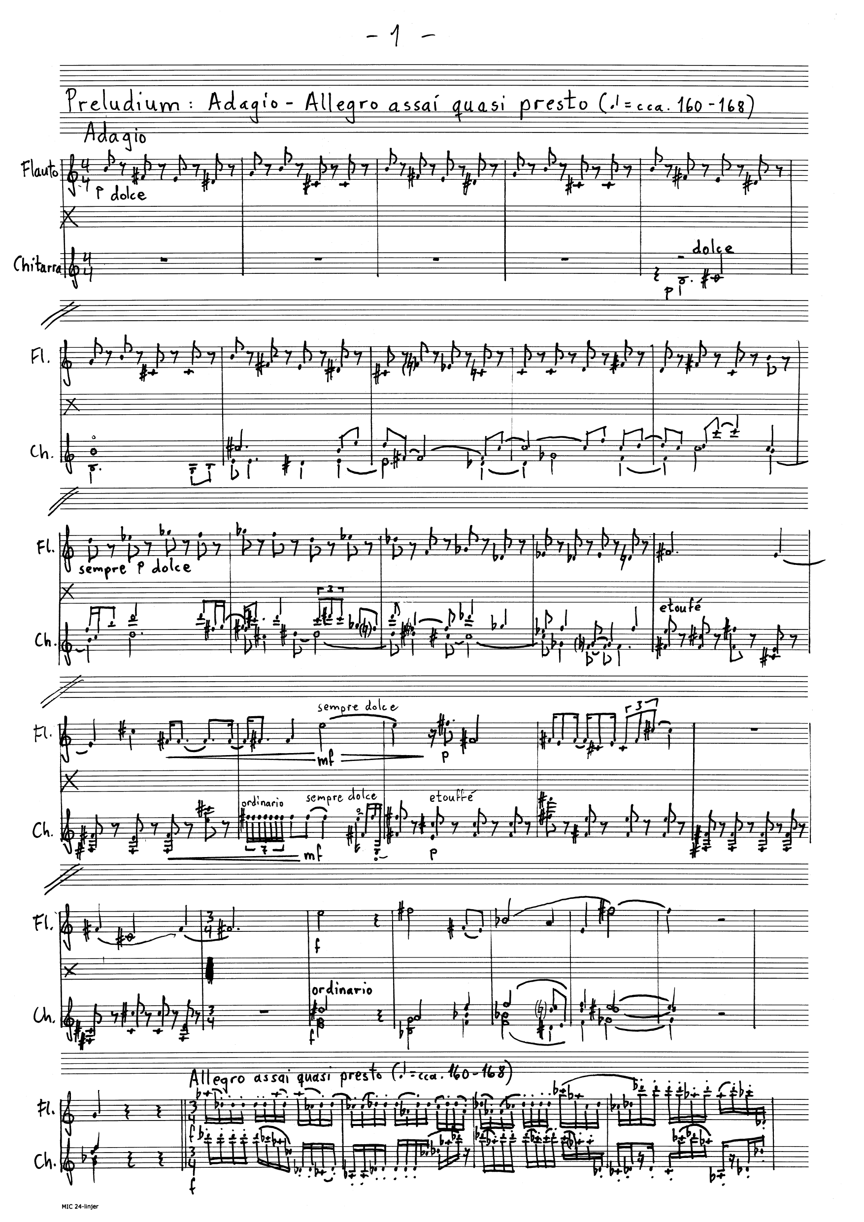 Preludium & fuge for fløyte og gitar, op. 83 - Image 2
