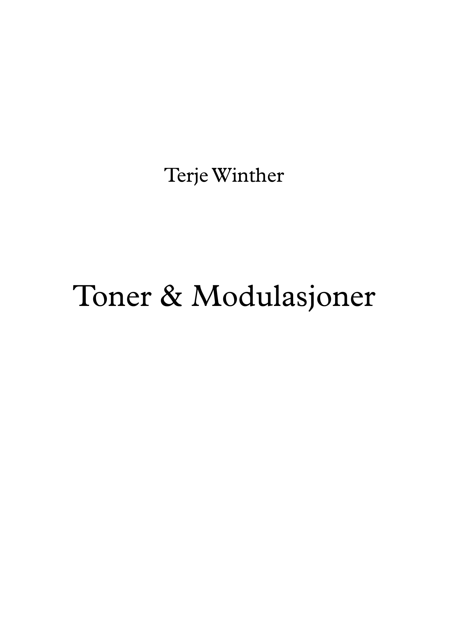 Toner & modulasjoner