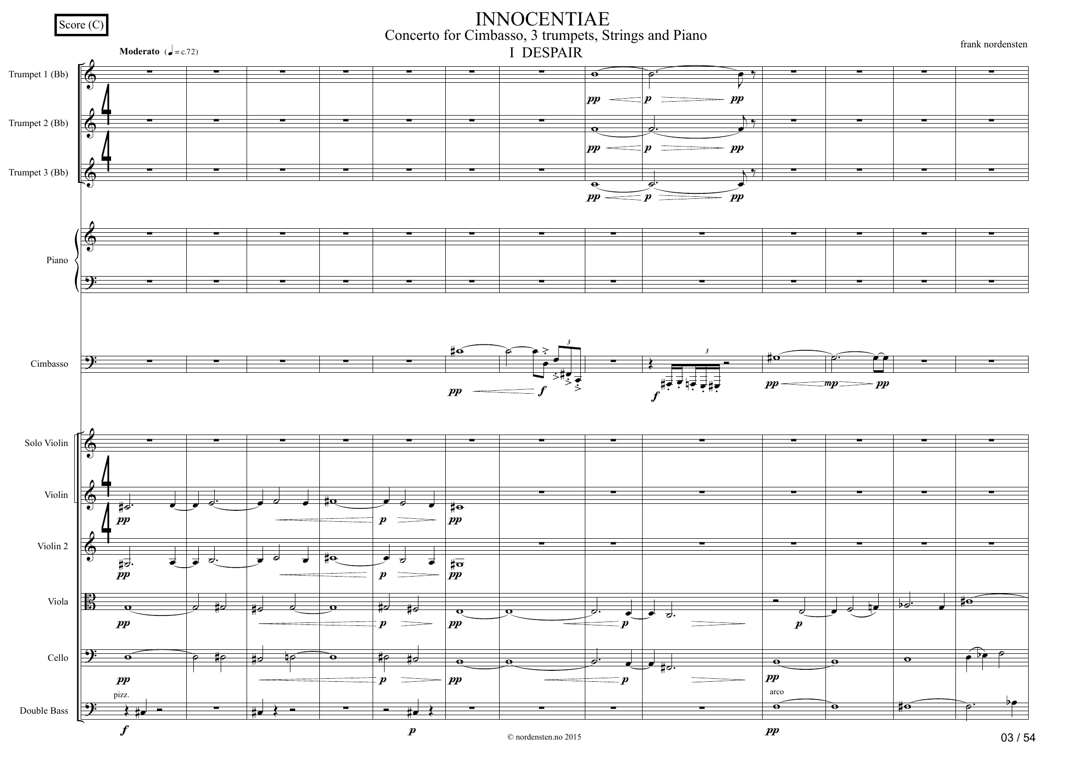 Innocentiae - Concerto for cimbasso & 2 trumpets, strings and piano in 4 movements - Image 3