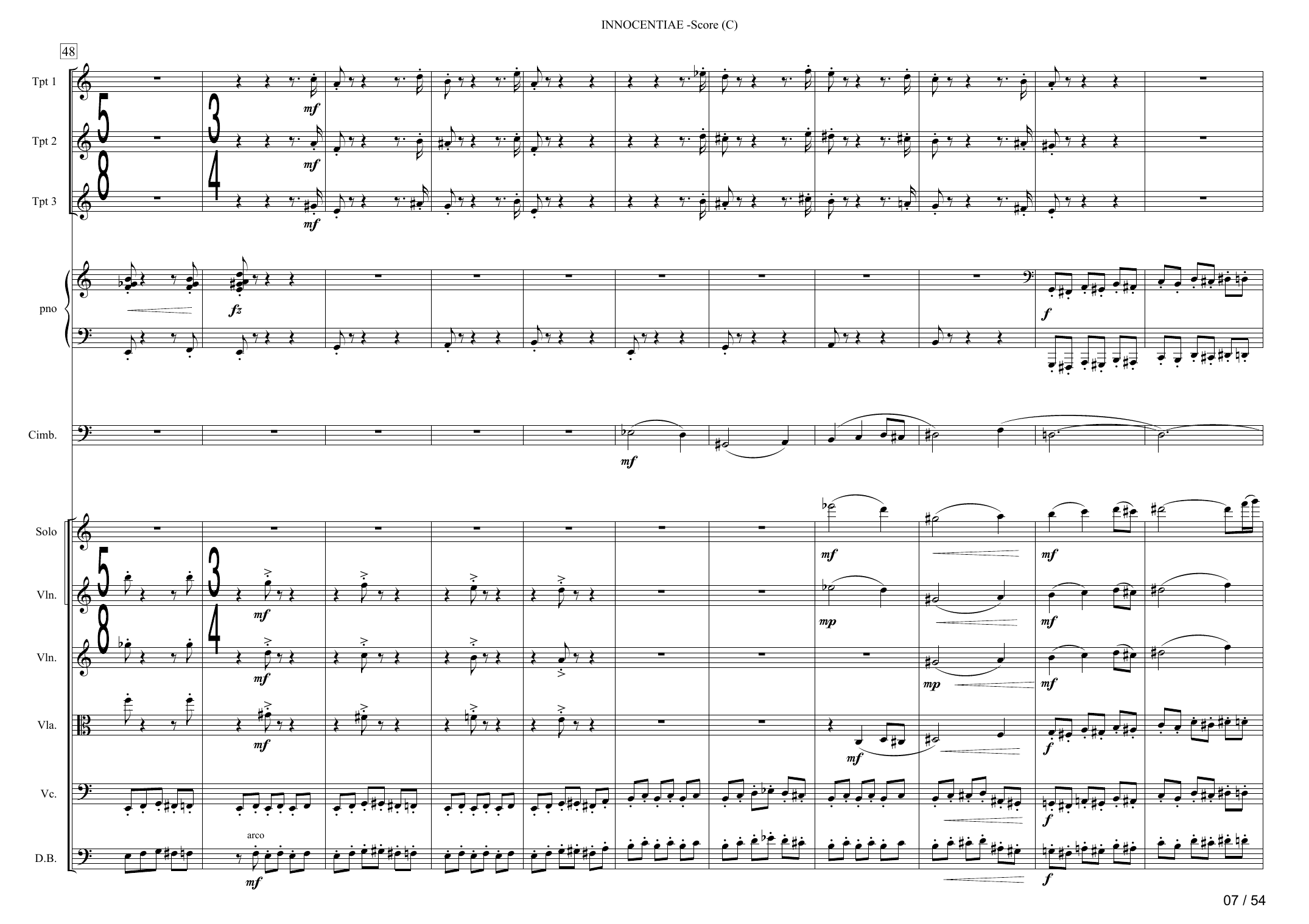 Innocentiae - Concerto for cimbasso & 2 trumpets, strings and piano in 4 movements - Image 7