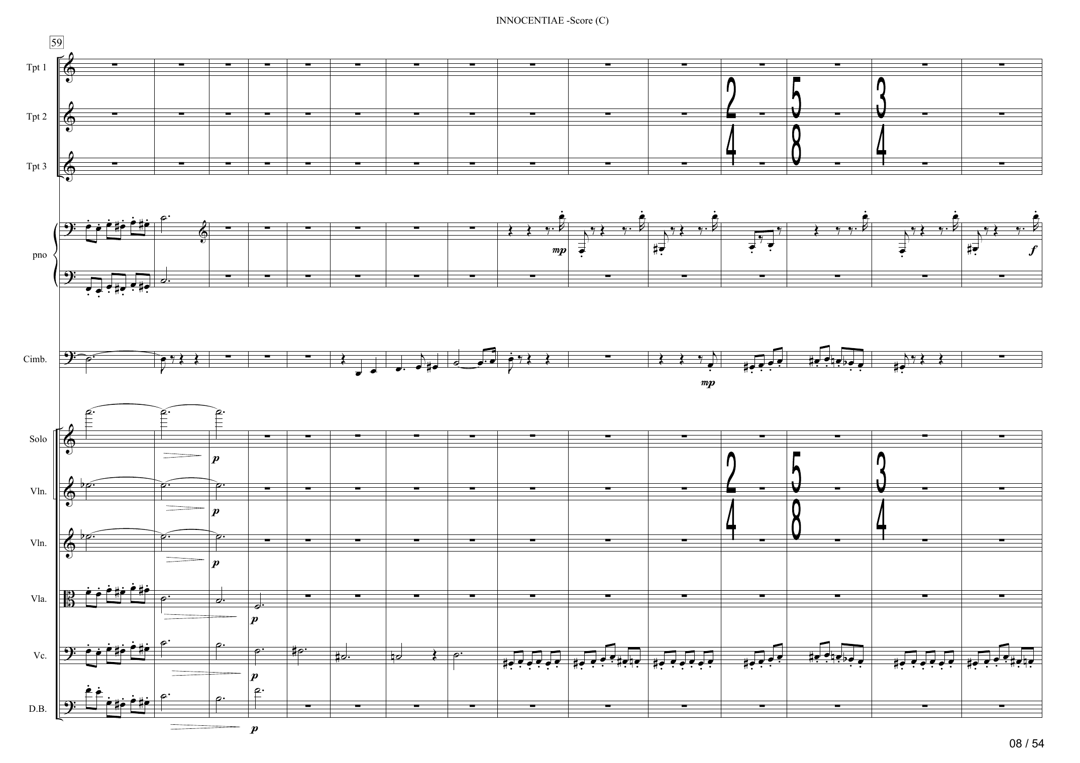 Innocentiae - Concerto for cimbasso & 2 trumpets, strings and piano in 4 movements - Image 8