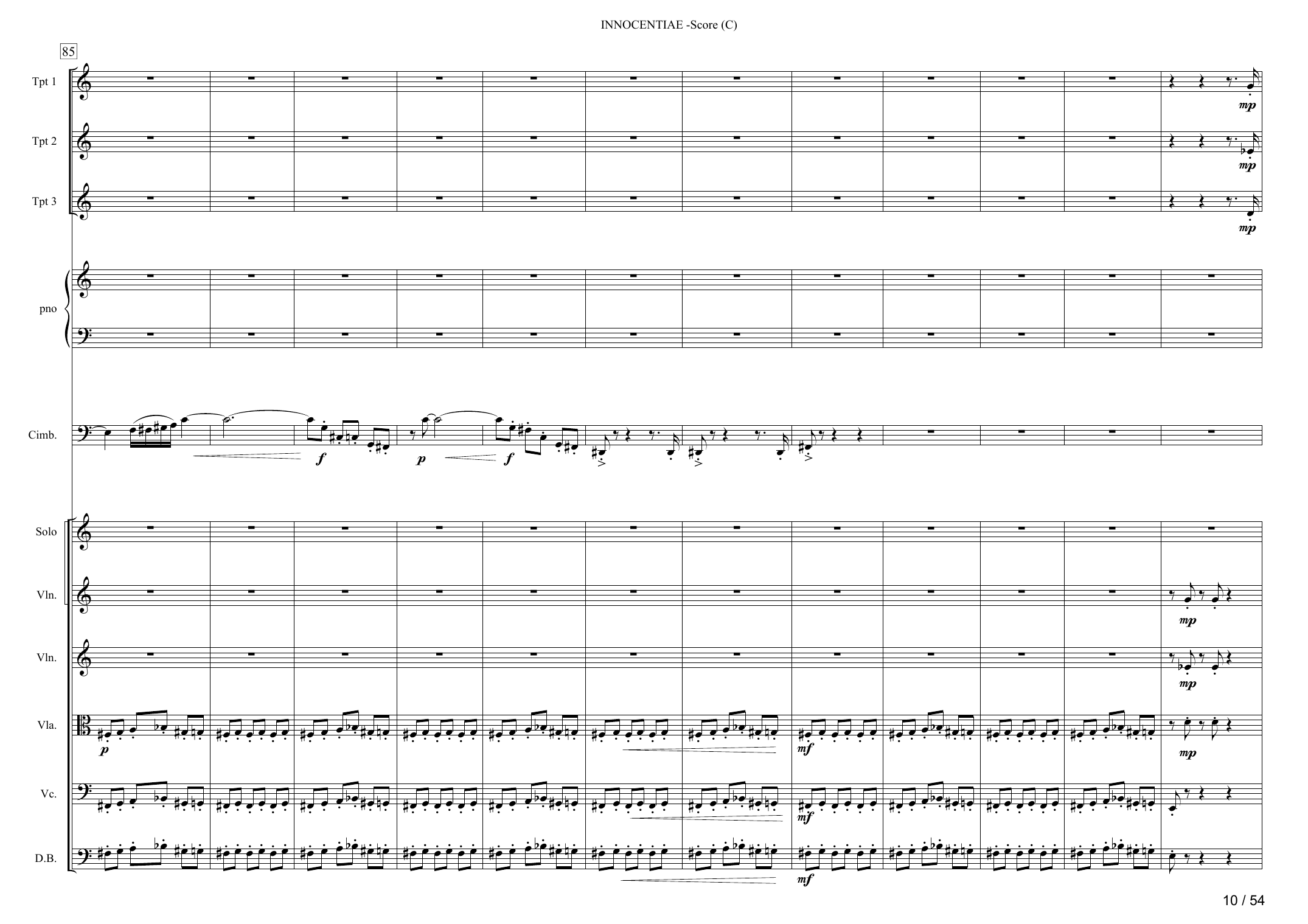 Innocentiae - Concerto for cimbasso & 2 trumpets, strings and piano in 4 movements - Image 10