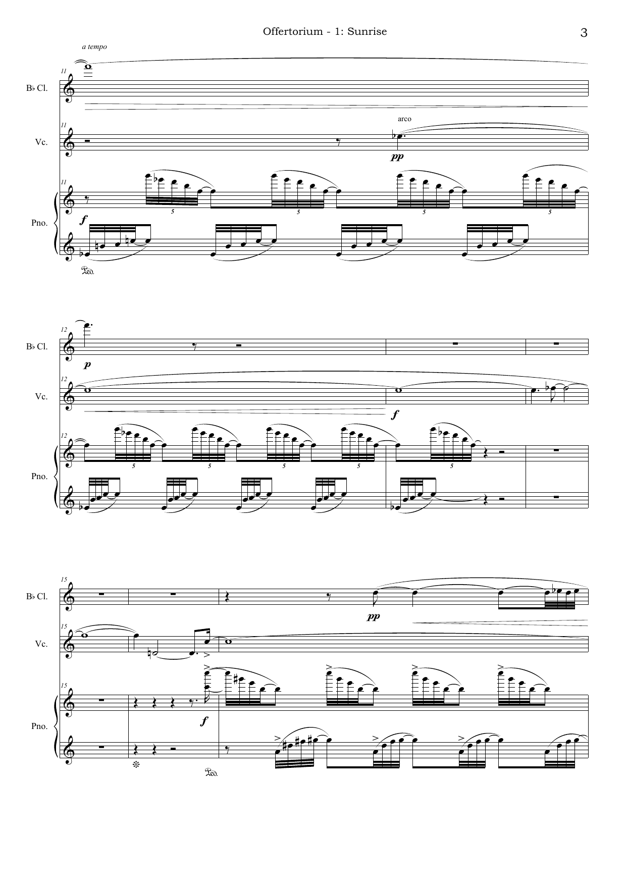 Offertorium - for Clarinet, Cello and Piano - Image 3