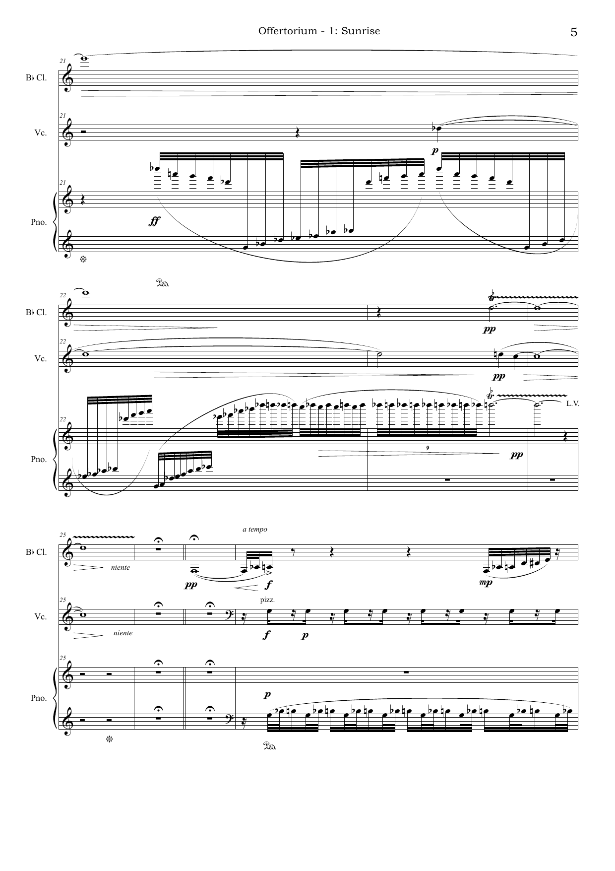 Offertorium - for Clarinet, Cello and Piano - Image 5