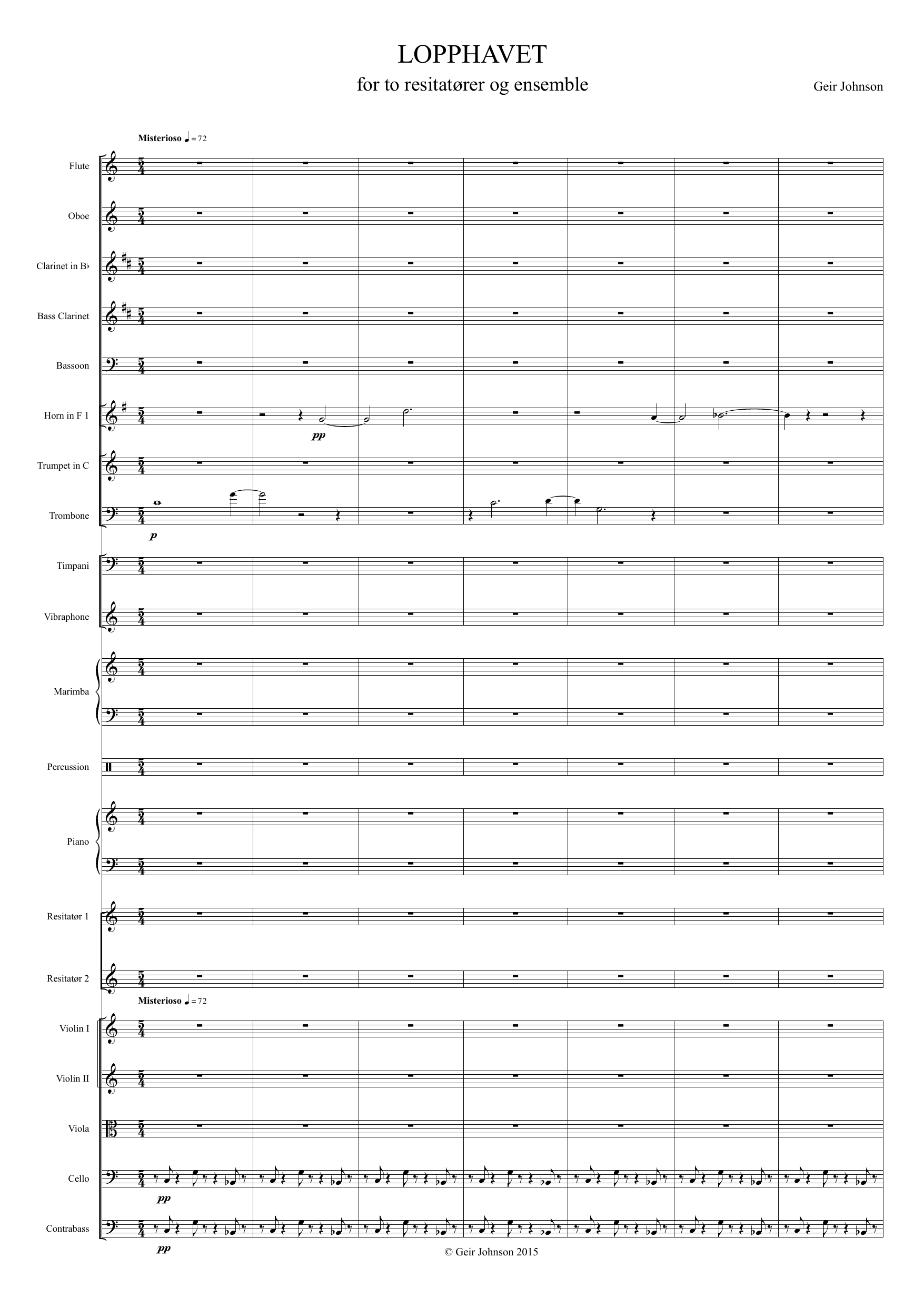 Lopphavet - for resitatør og ensemble