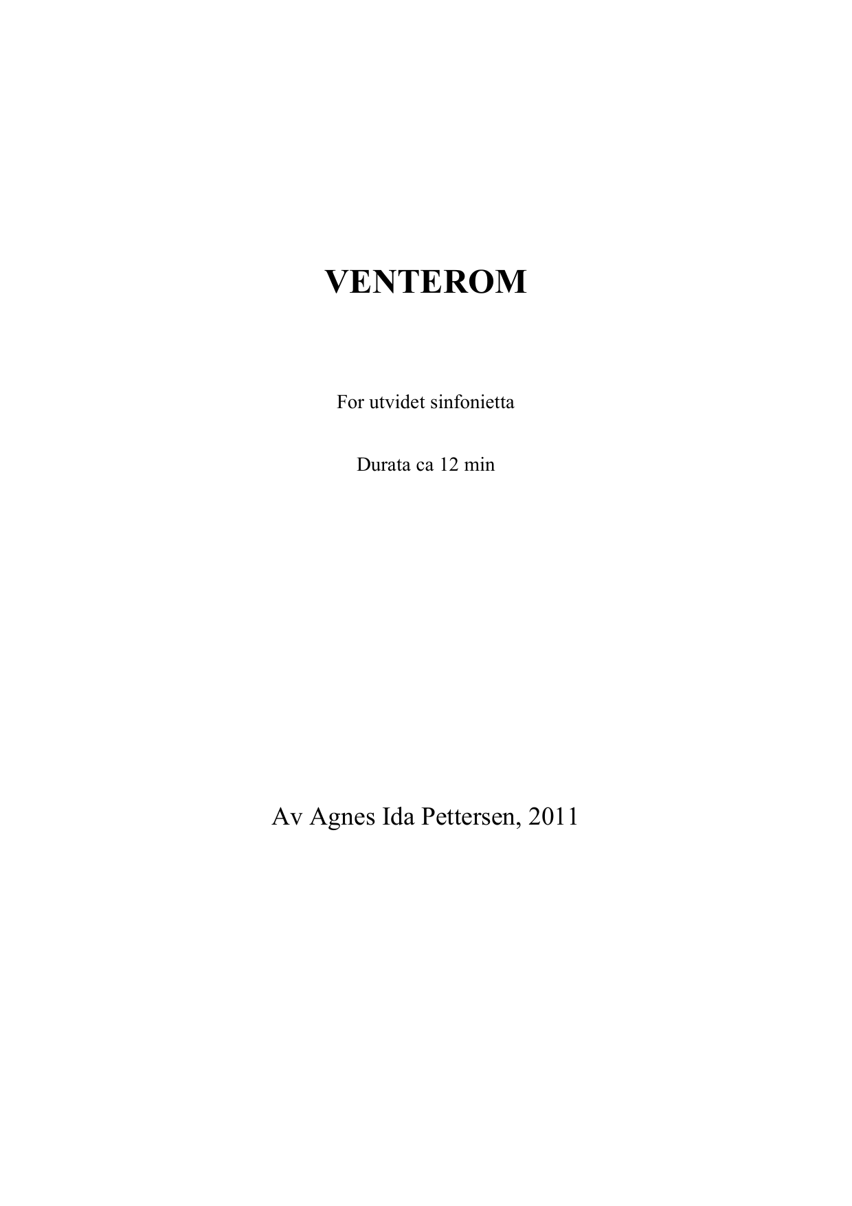 Venterom - For utvidet sinfonietta - Image 3