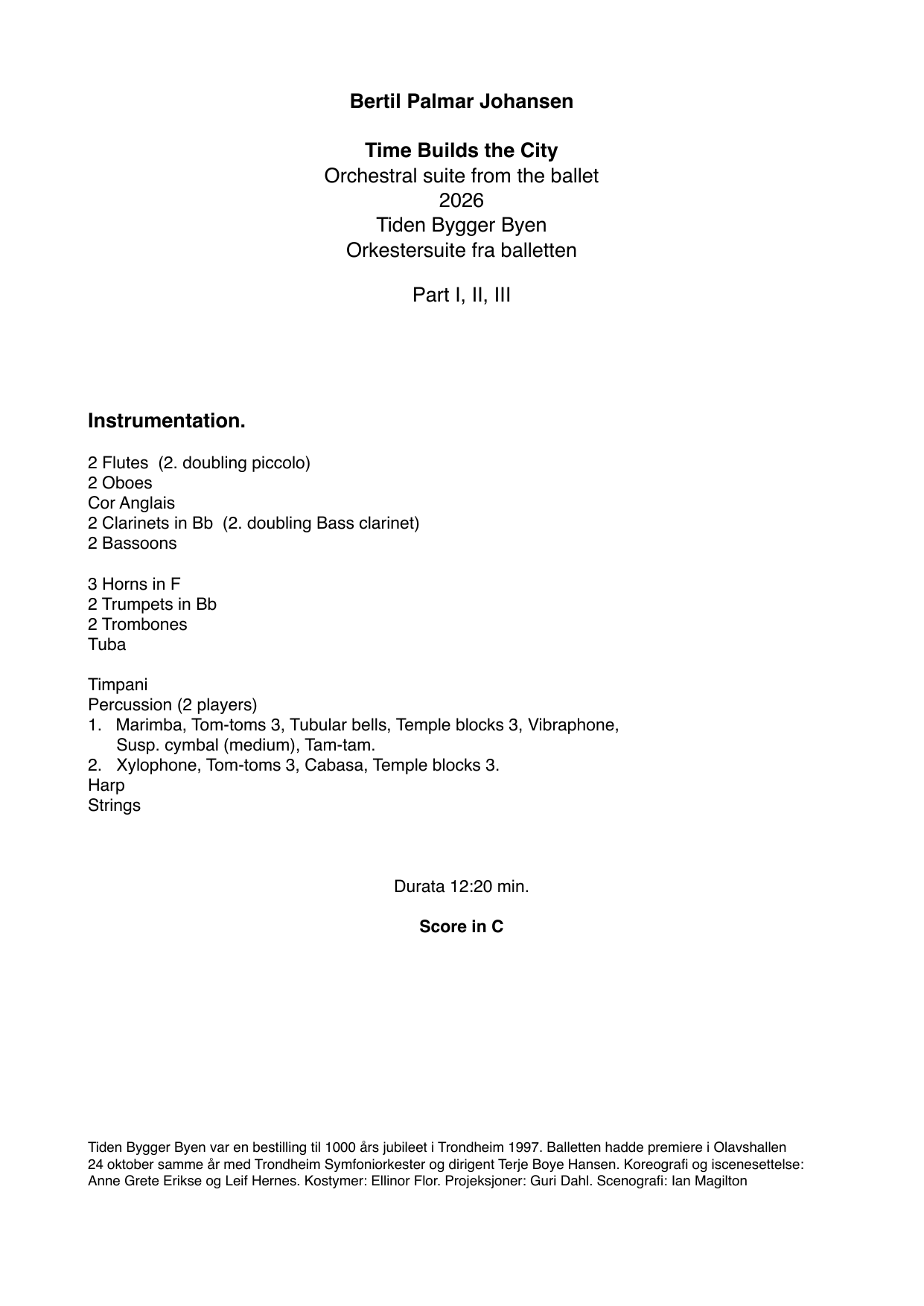 Time Builds the City - Orchestral Suite from the ballet - Image 4